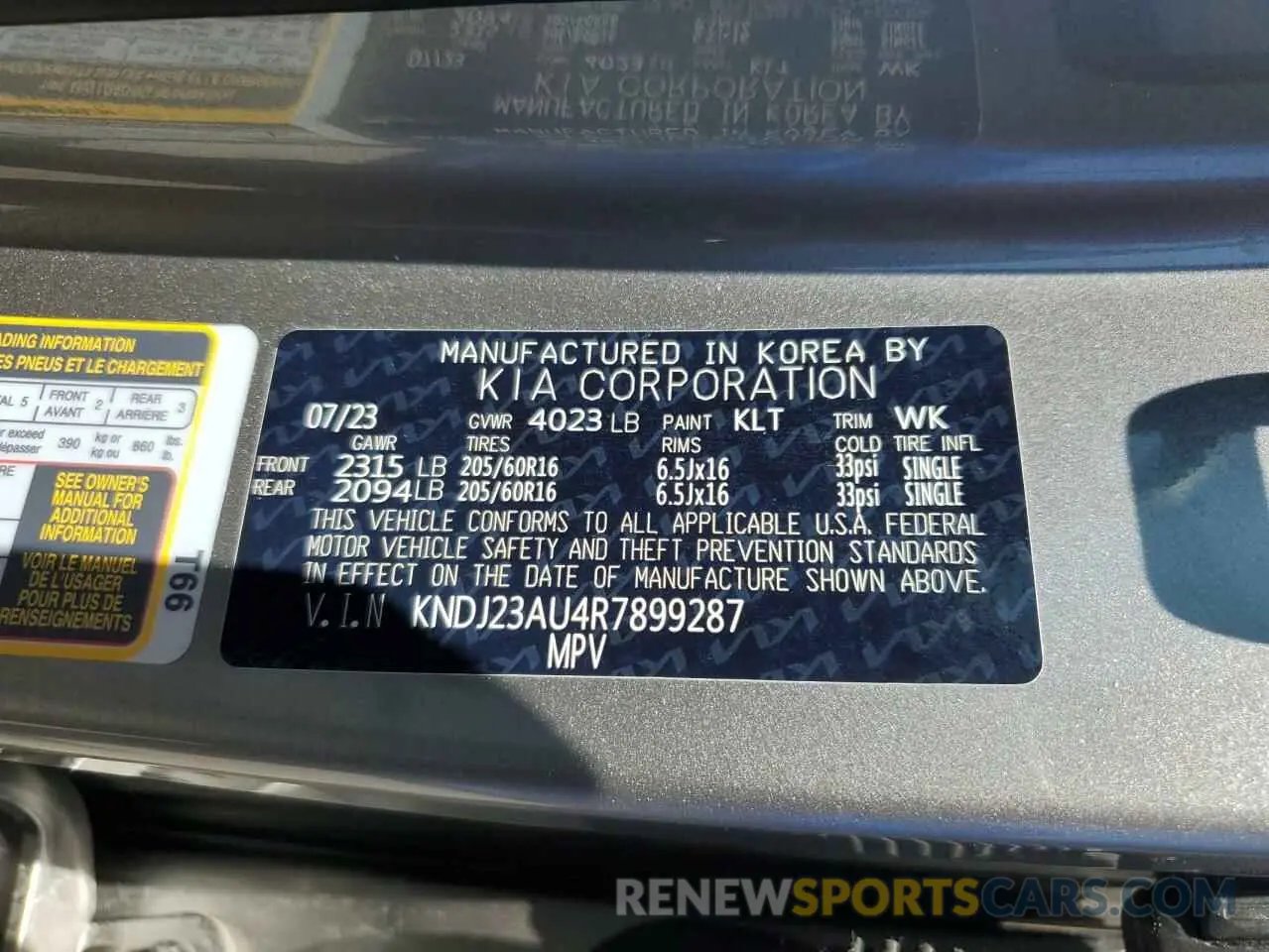 13 Photograph of a damaged car KNDJ23AU4R7899287 KIA SOUL 2024