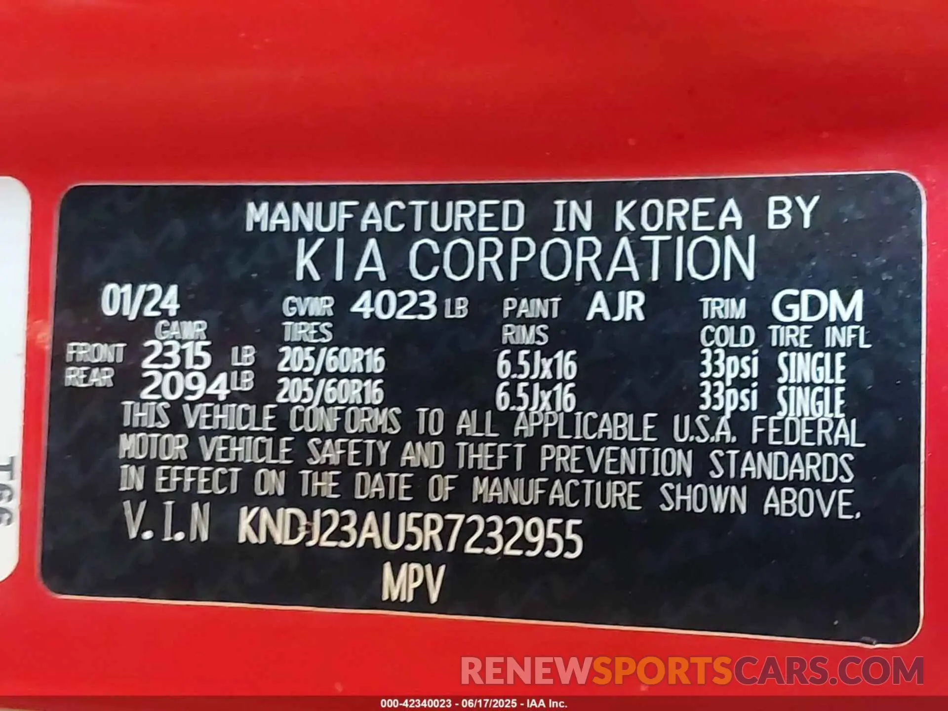9 Photograph of a damaged car KNDJ23AU5R7232955 KIA SOUL 2024