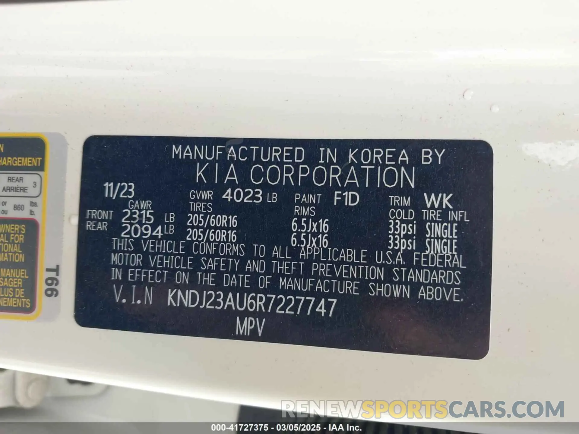 9 Photograph of a damaged car KNDJ23AU6R7227747 KIA SOUL 2024