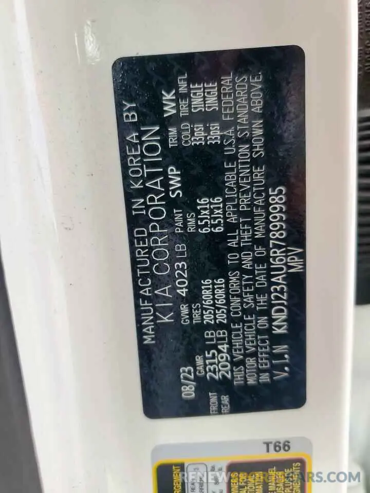 13 Photograph of a damaged car KNDJ23AU6R7899985 KIA SOUL 2024