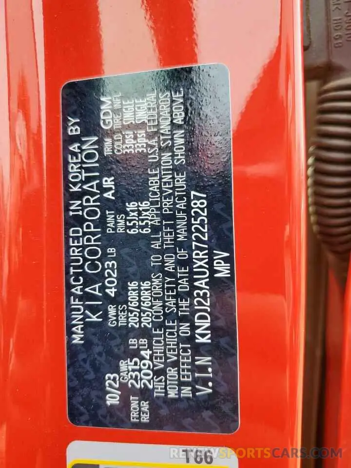 12 Photograph of a damaged car KNDJ23AUXR7225287 KIA SOUL 2024