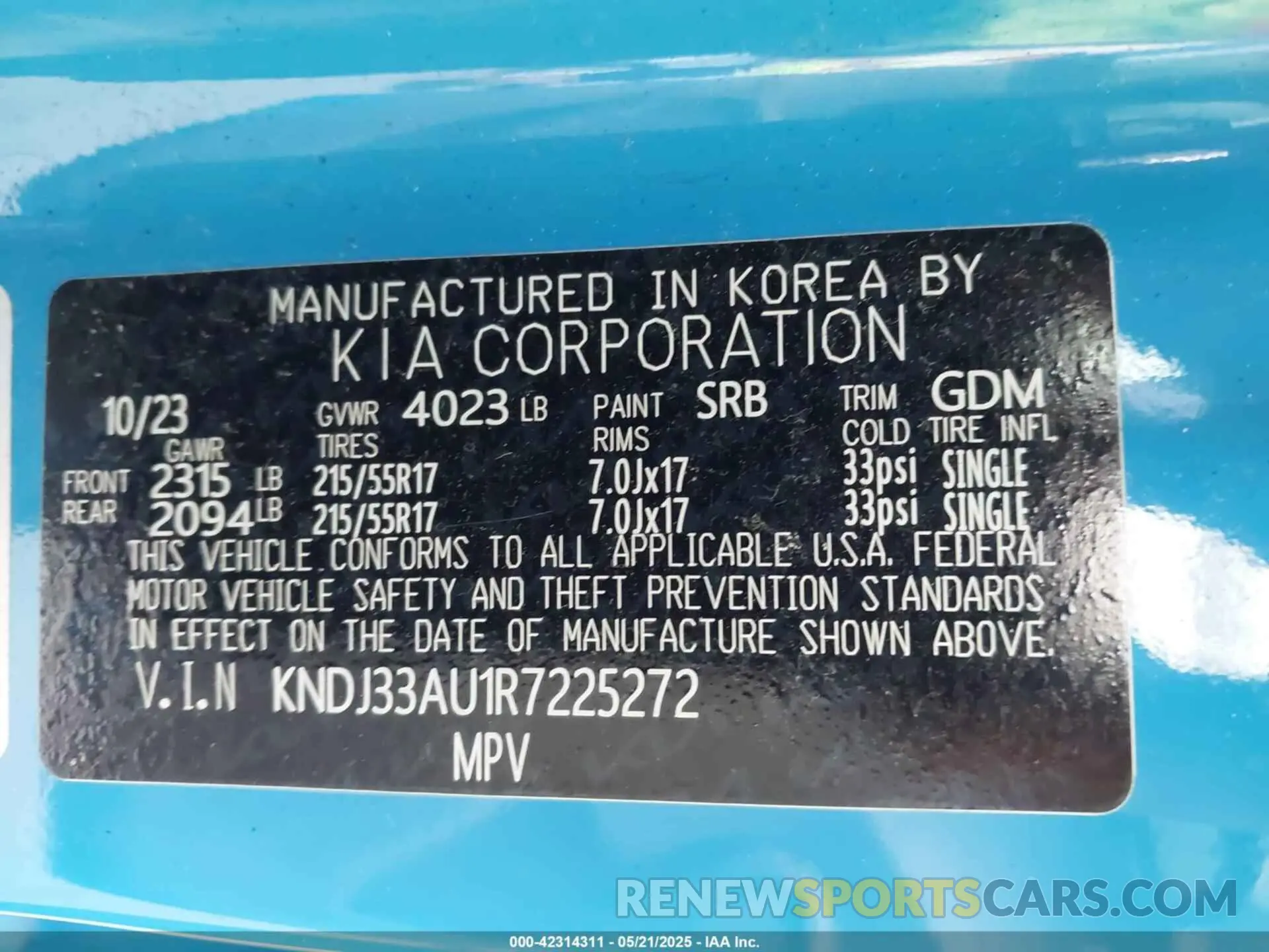 9 Photograph of a damaged car KNDJ33AU1R7225272 KIA SOUL 2024