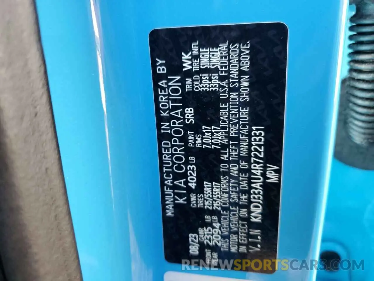 14 Photograph of a damaged car KNDJ33AU4R7221331 KIA SOUL 2024