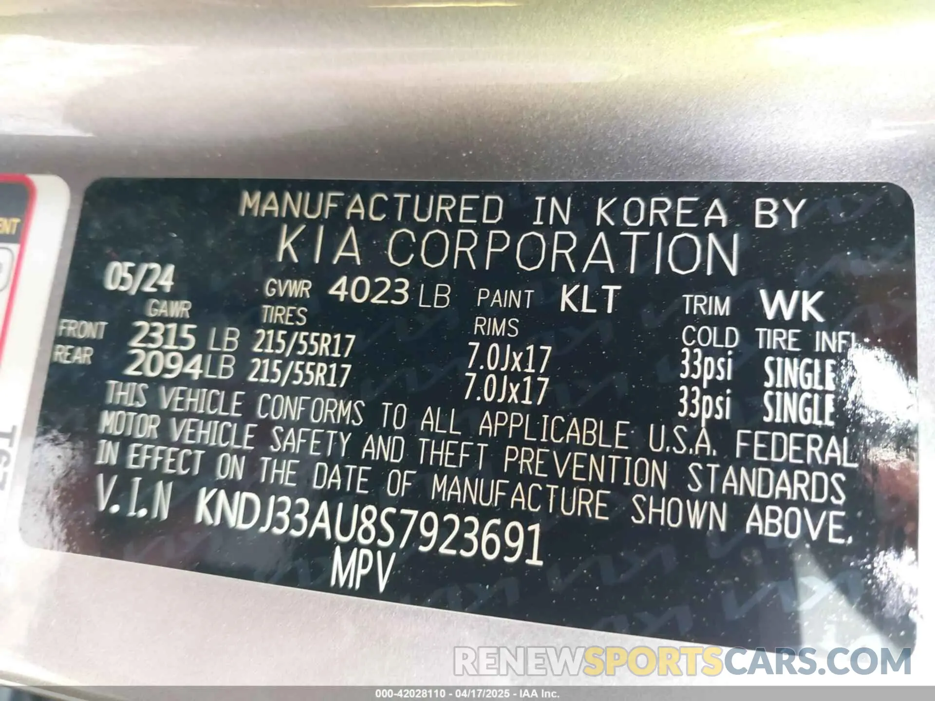 9 Photograph of a damaged car KNDJ33AU8S7923691 KIA SOUL 2025