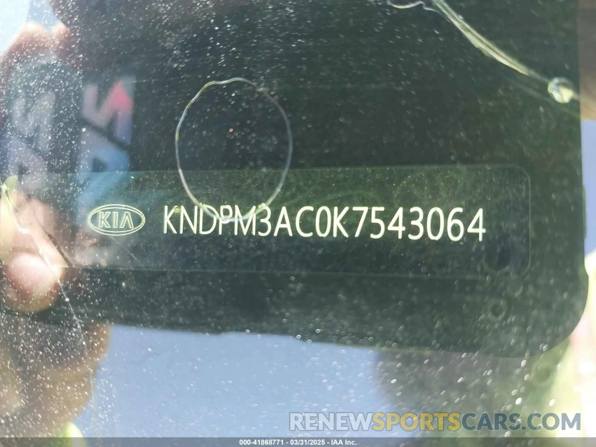 9 Photograph of a damaged car KNDPM3AC0K7543064 KIA SPORTAGE 2019