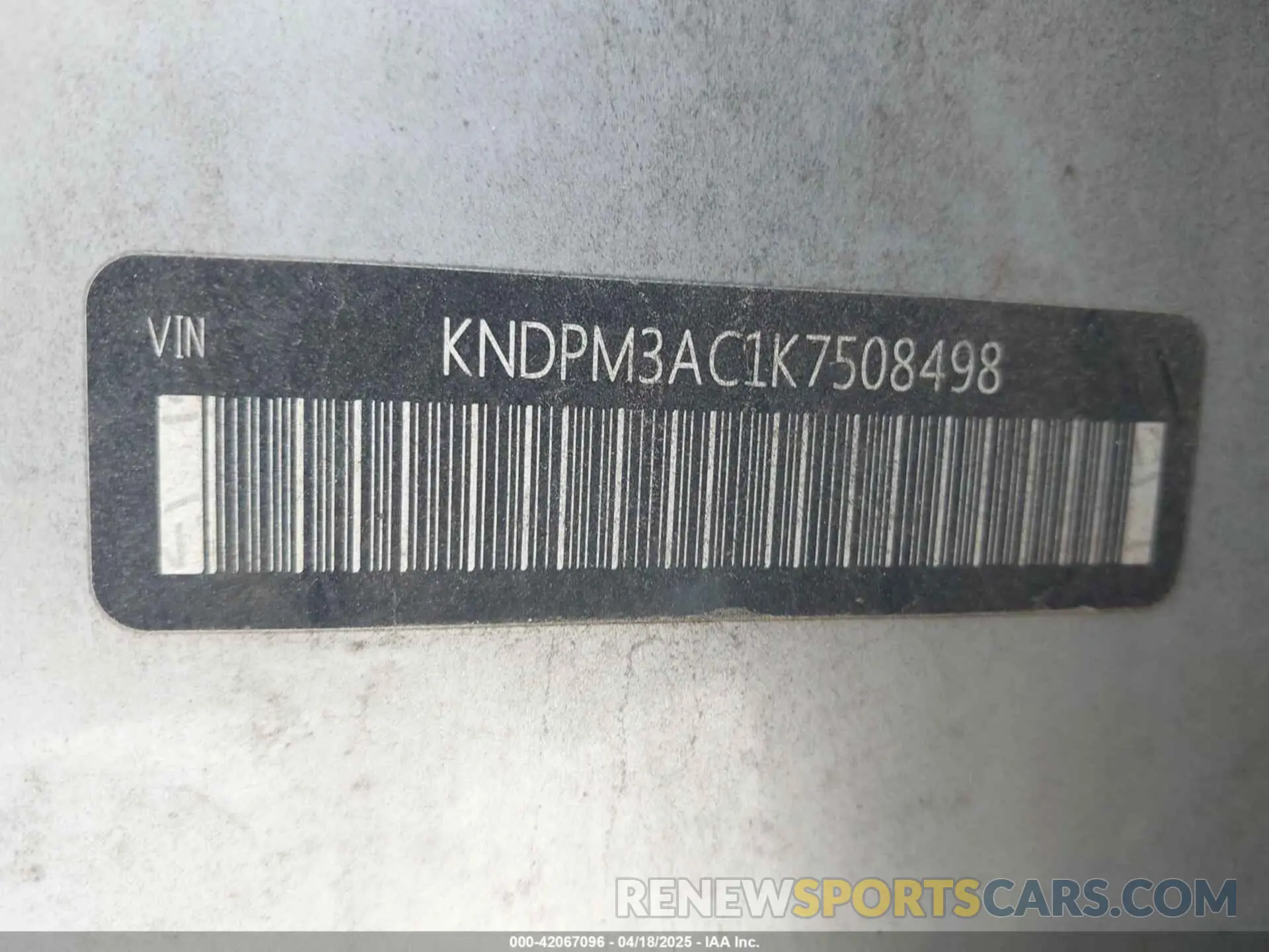 9 Photograph of a damaged car KNDPM3AC1K7508498 KIA SPORTAGE 2019