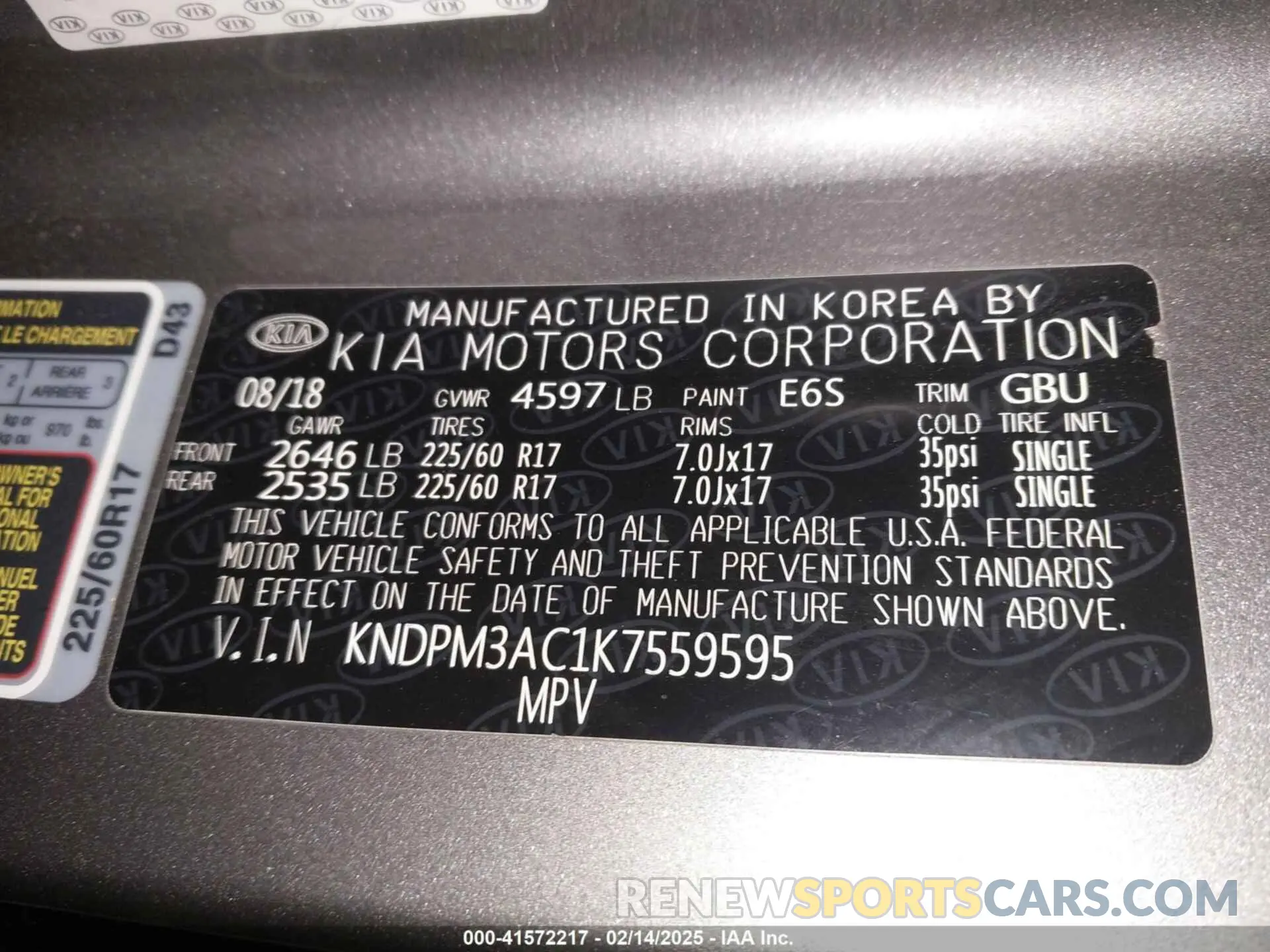 9 Photograph of a damaged car KNDPM3AC1K7559595 KIA SPORTAGE 2019