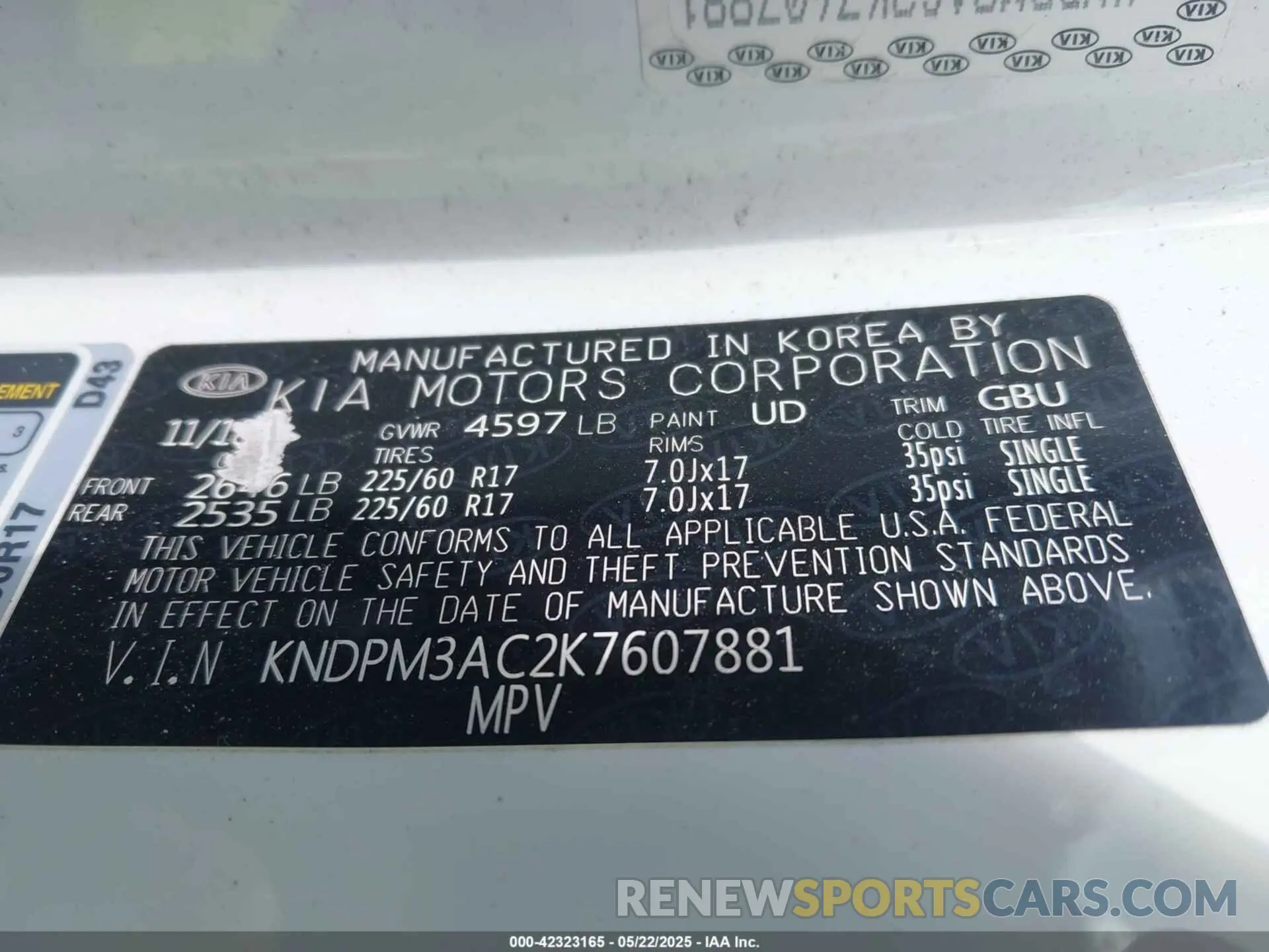 9 Photograph of a damaged car KNDPM3AC2K7607881 KIA SPORTAGE 2019