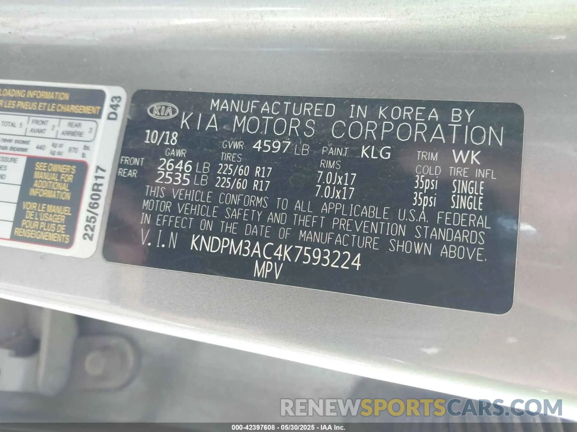 9 Photograph of a damaged car KNDPM3AC4K7593224 KIA SPORTAGE 2019