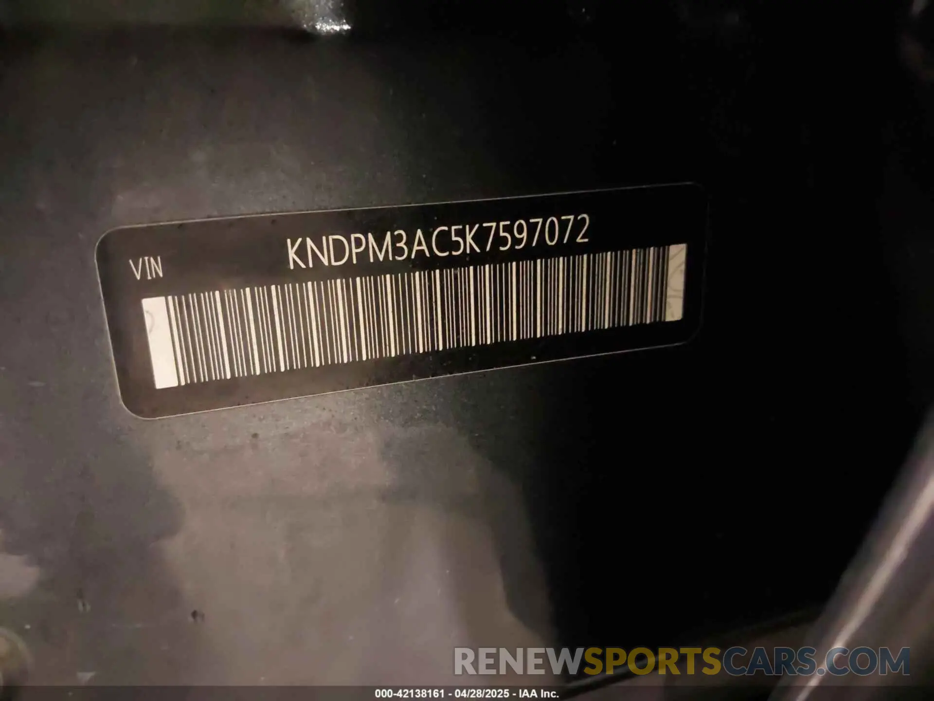 9 Photograph of a damaged car KNDPM3AC5K7597072 KIA SPORTAGE 2019