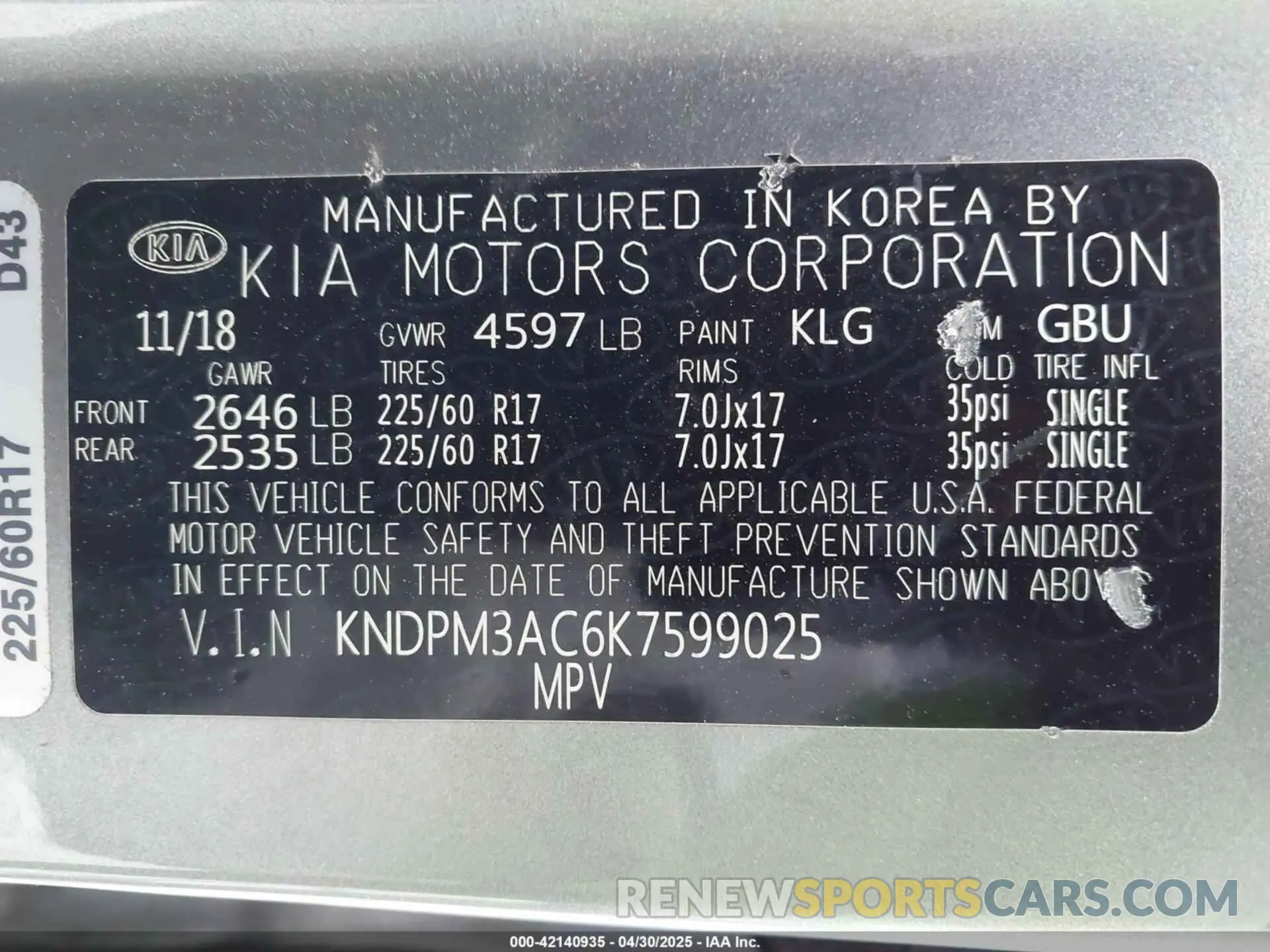 9 Photograph of a damaged car KNDPM3AC6K7599025 KIA SPORTAGE 2019