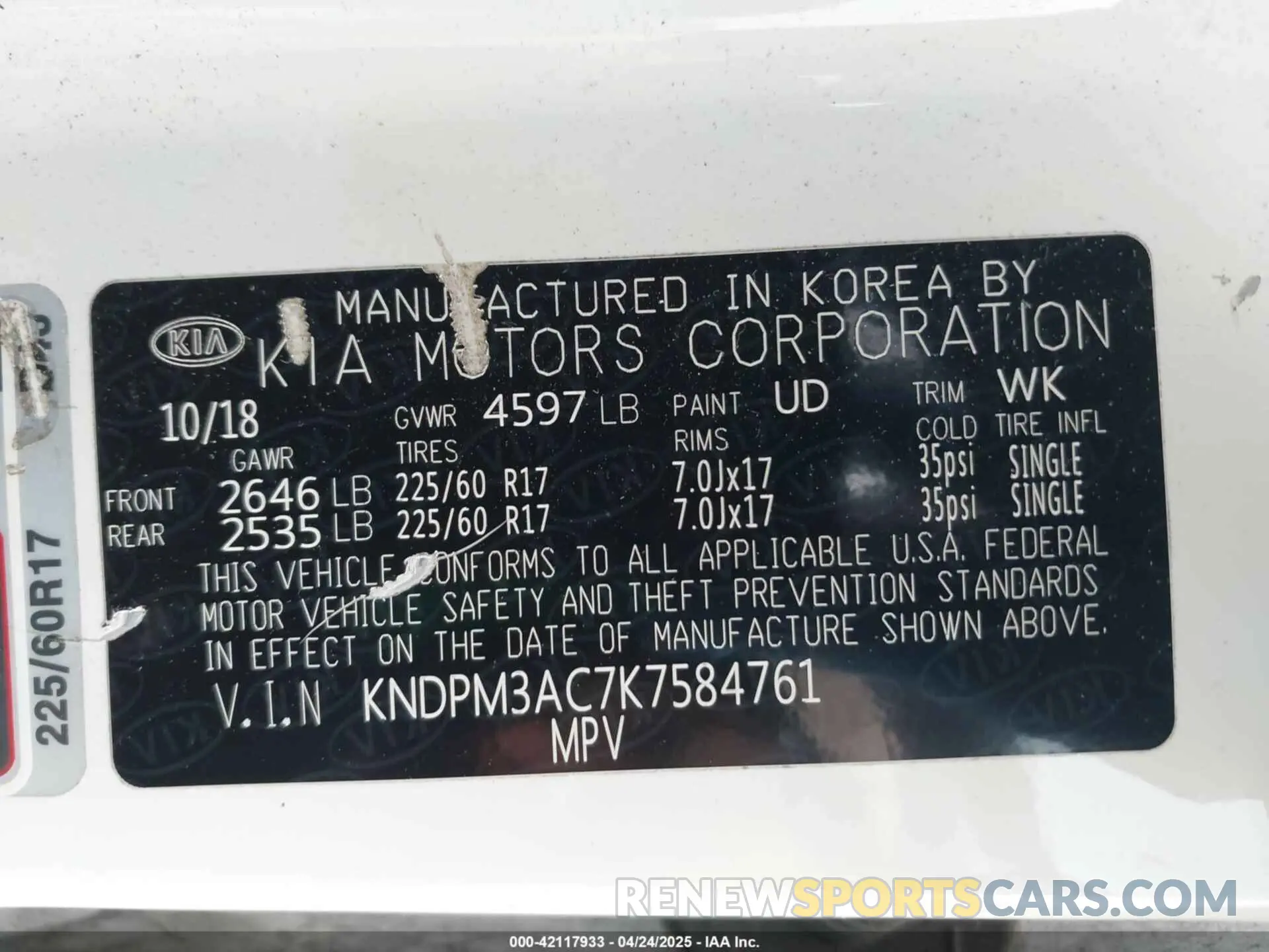 9 Photograph of a damaged car KNDPM3AC7K7584761 KIA SPORTAGE 2019
