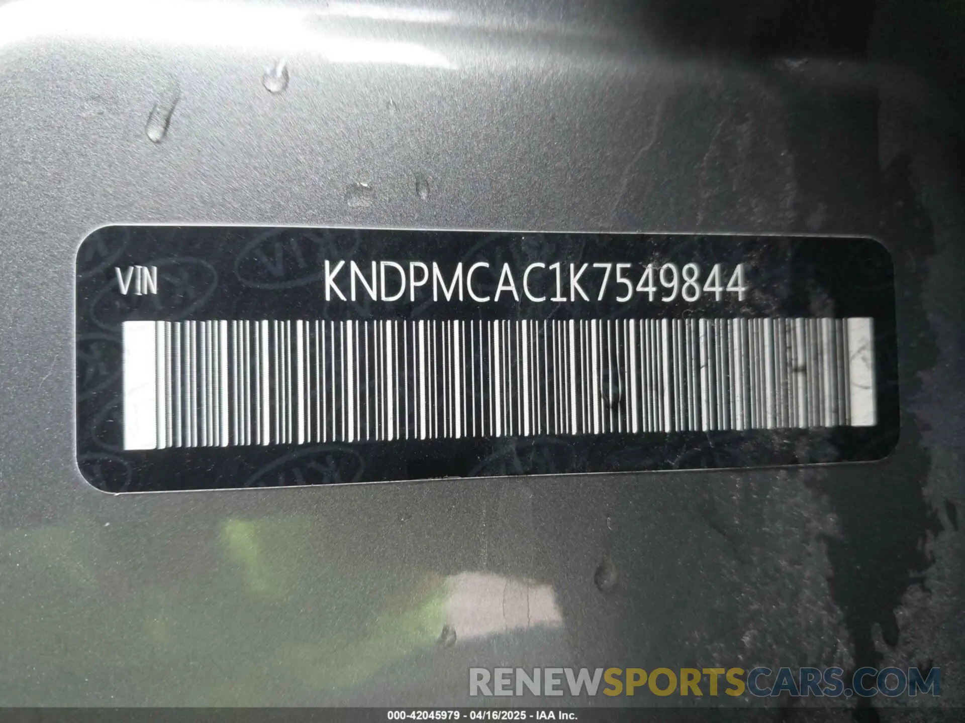 9 Photograph of a damaged car KNDPMCAC1K7549844 KIA SPORTAGE 2019