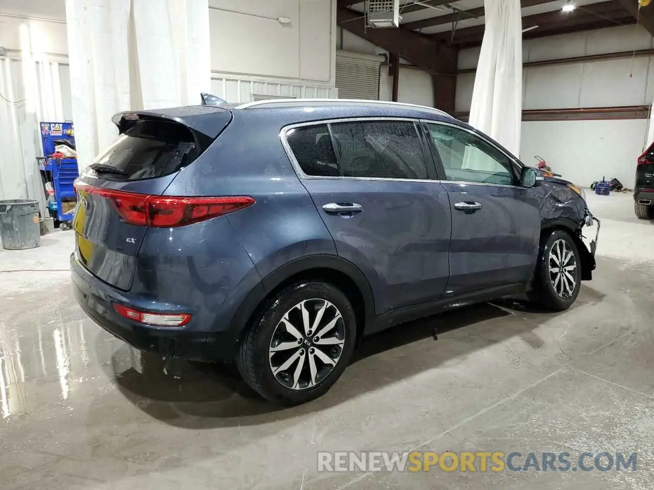 3 Photograph of a damaged car KNDPNCAC5K7500529 KIA SPORTAGE 2019