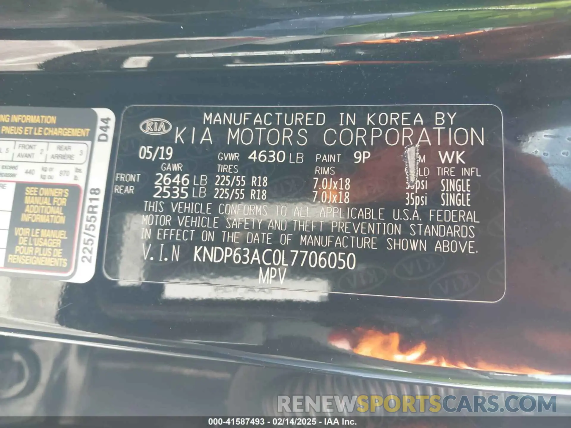 9 Photograph of a damaged car KNDP63AC0L7706050 KIA SPORTAGE 2020