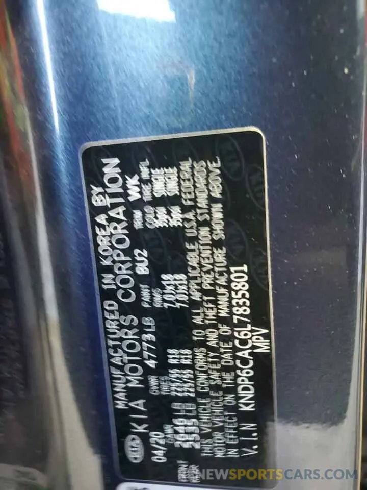 15 Photograph of a damaged car KNDP6CAC6L7835801 KIA SPORTAGE 2020