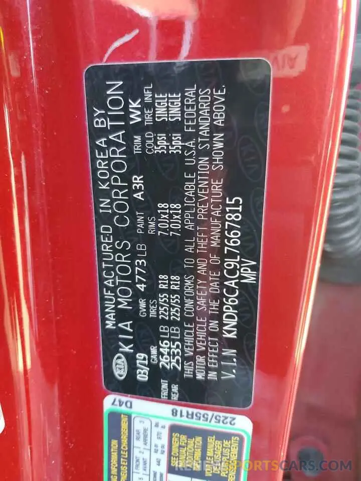 15 Photograph of a damaged car KNDP6CAC9L7667815 KIA SPORTAGE 2020