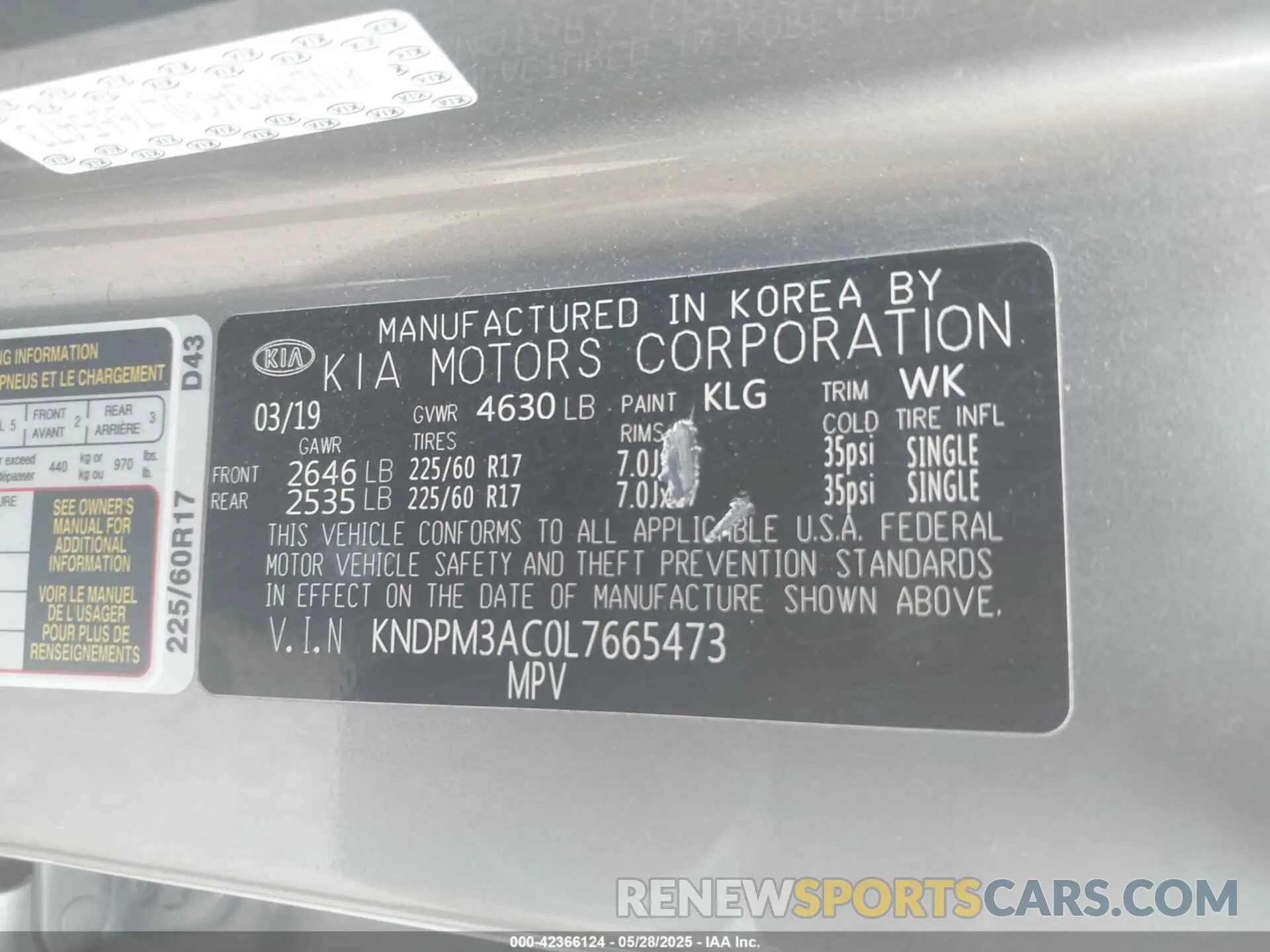 9 Photograph of a damaged car KNDPM3AC0L7665473 KIA SPORTAGE 2020
