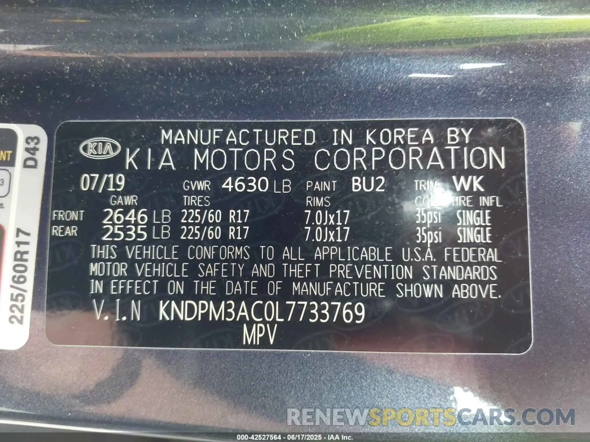 9 Photograph of a damaged car KNDPM3AC0L7733769 KIA SPORTAGE 2020