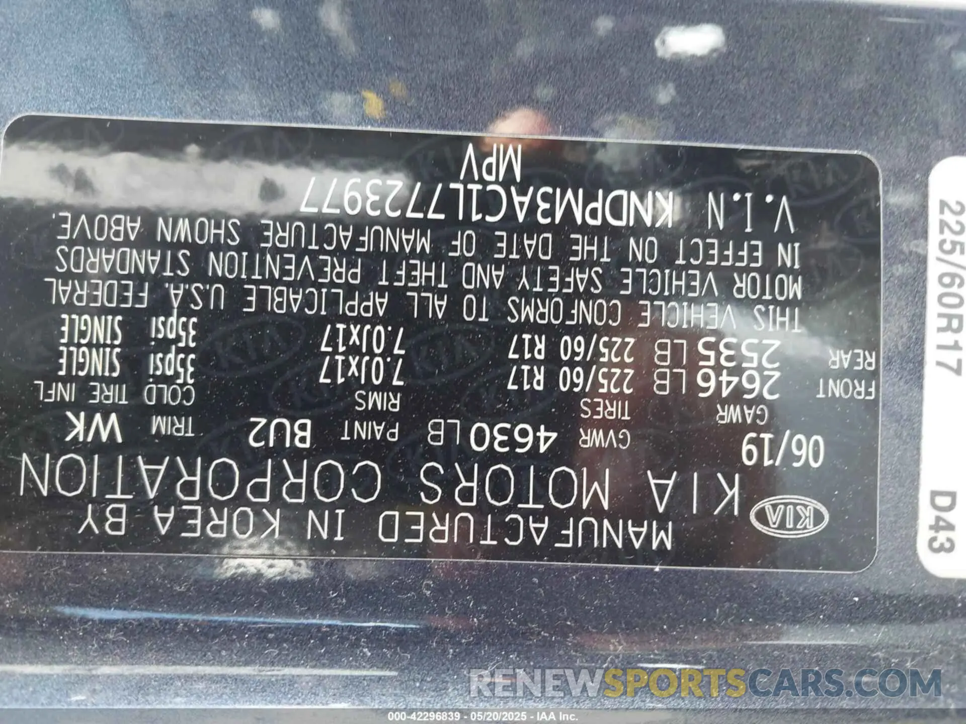 9 Photograph of a damaged car KNDPM3AC1L7723977 KIA SPORTAGE 2020