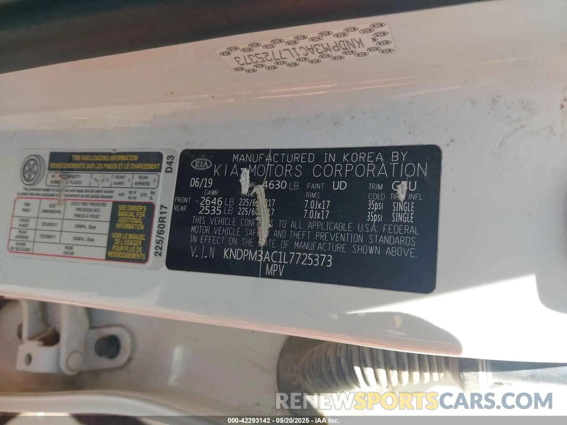9 Photograph of a damaged car KNDPM3AC1L7725373 KIA SPORTAGE 2020