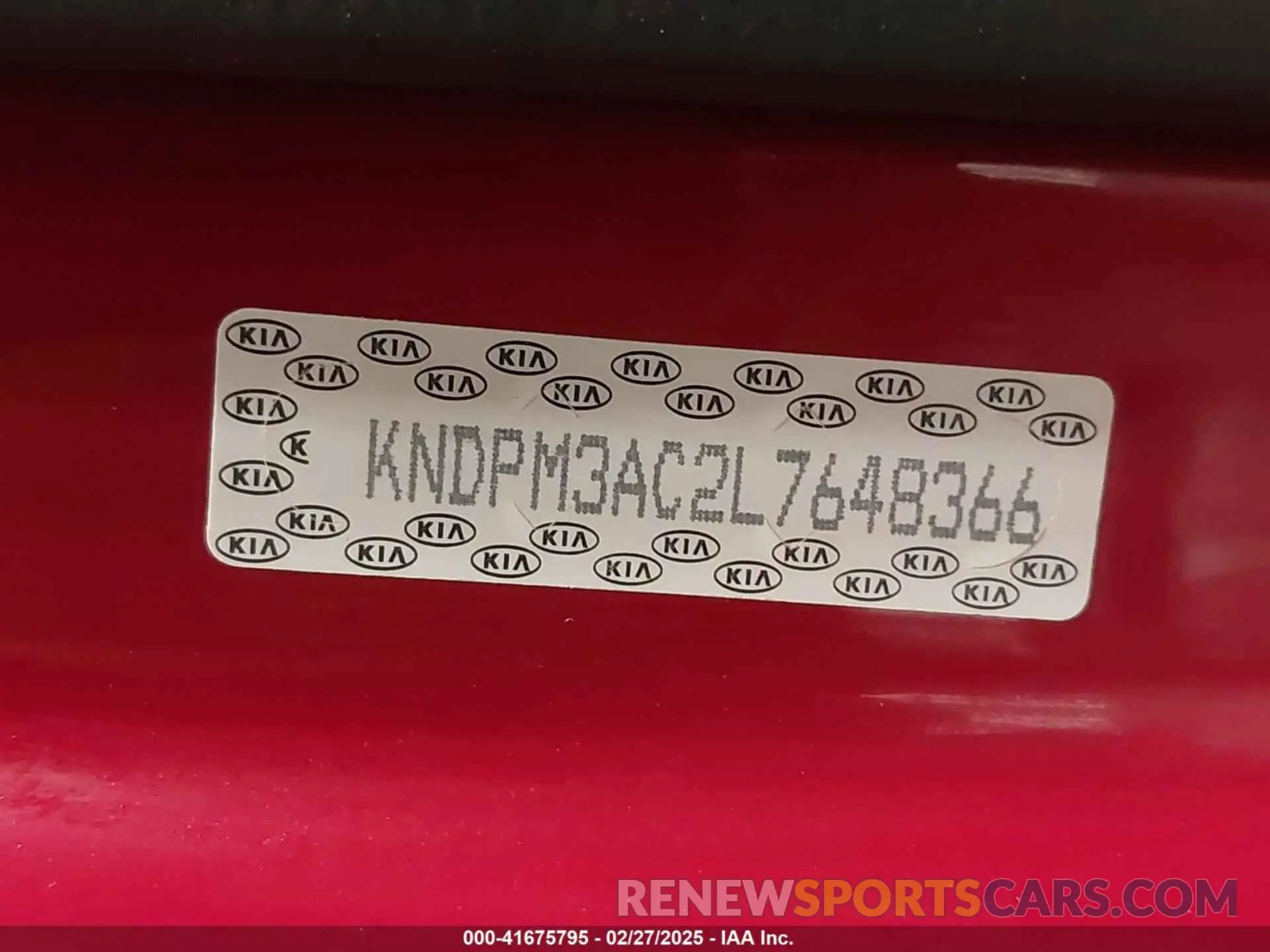9 Photograph of a damaged car KNDPM3AC2L7648366 KIA SPORTAGE 2020