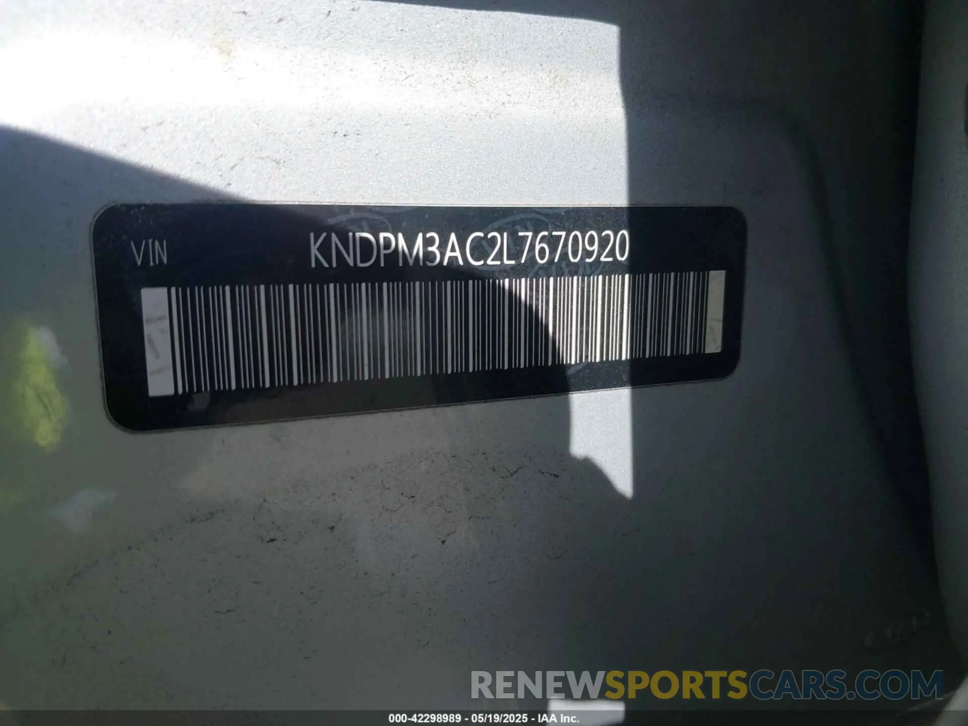 9 Photograph of a damaged car KNDPM3AC2L7670920 KIA SPORTAGE 2020