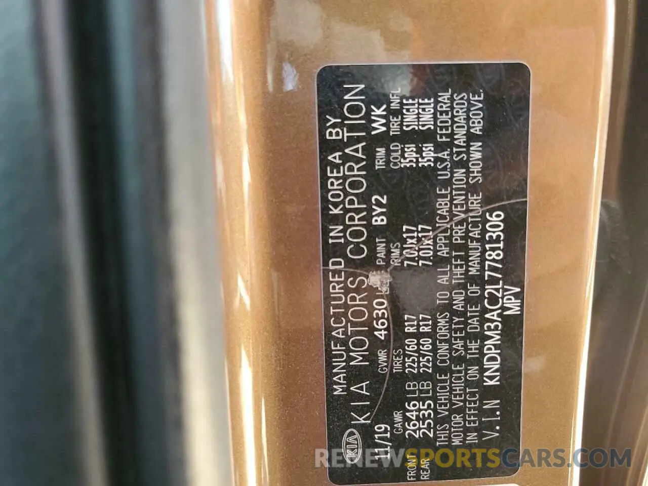14 Photograph of a damaged car KNDPM3AC2L7781306 KIA SPORTAGE 2020