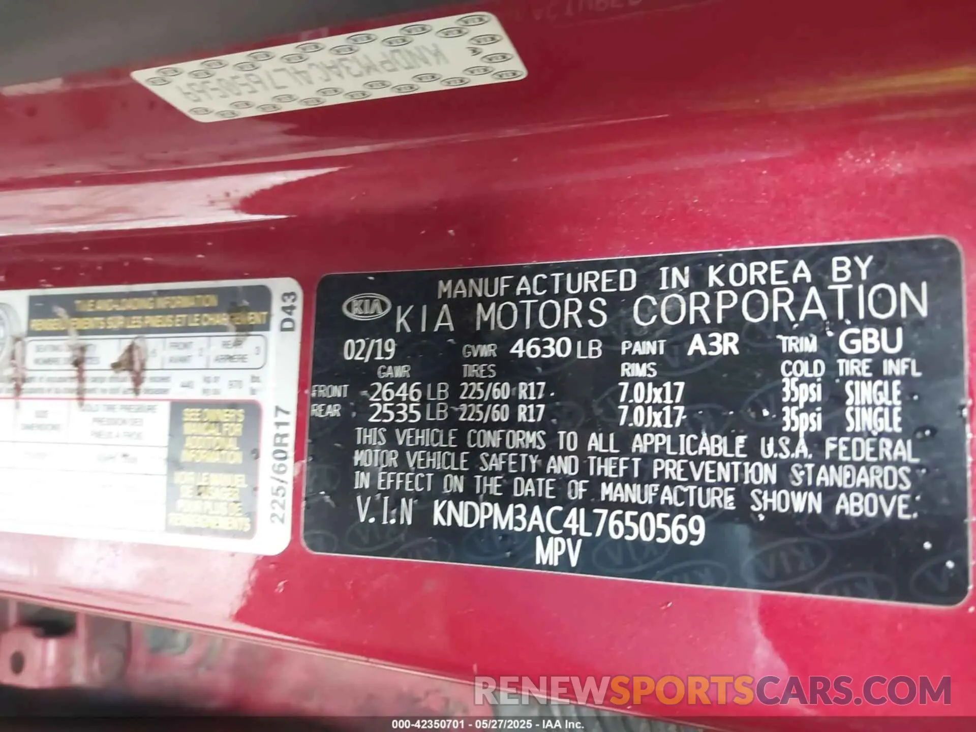 9 Photograph of a damaged car KNDPM3AC4L7650569 KIA SPORTAGE 2020