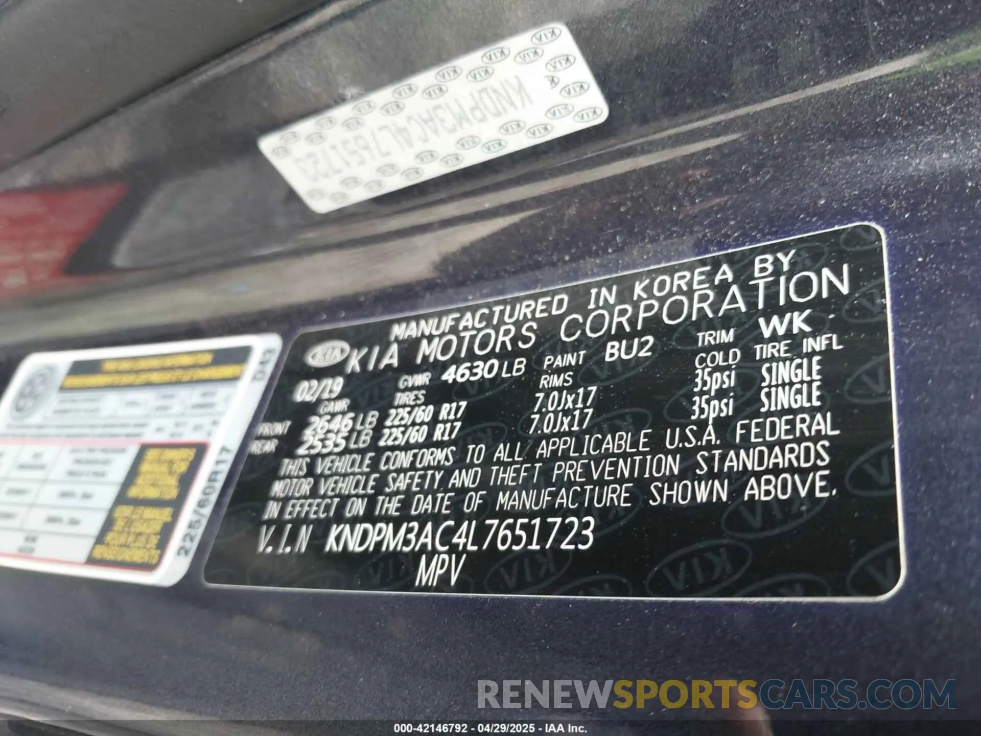 9 Photograph of a damaged car KNDPM3AC4L7651723 KIA SPORTAGE 2020