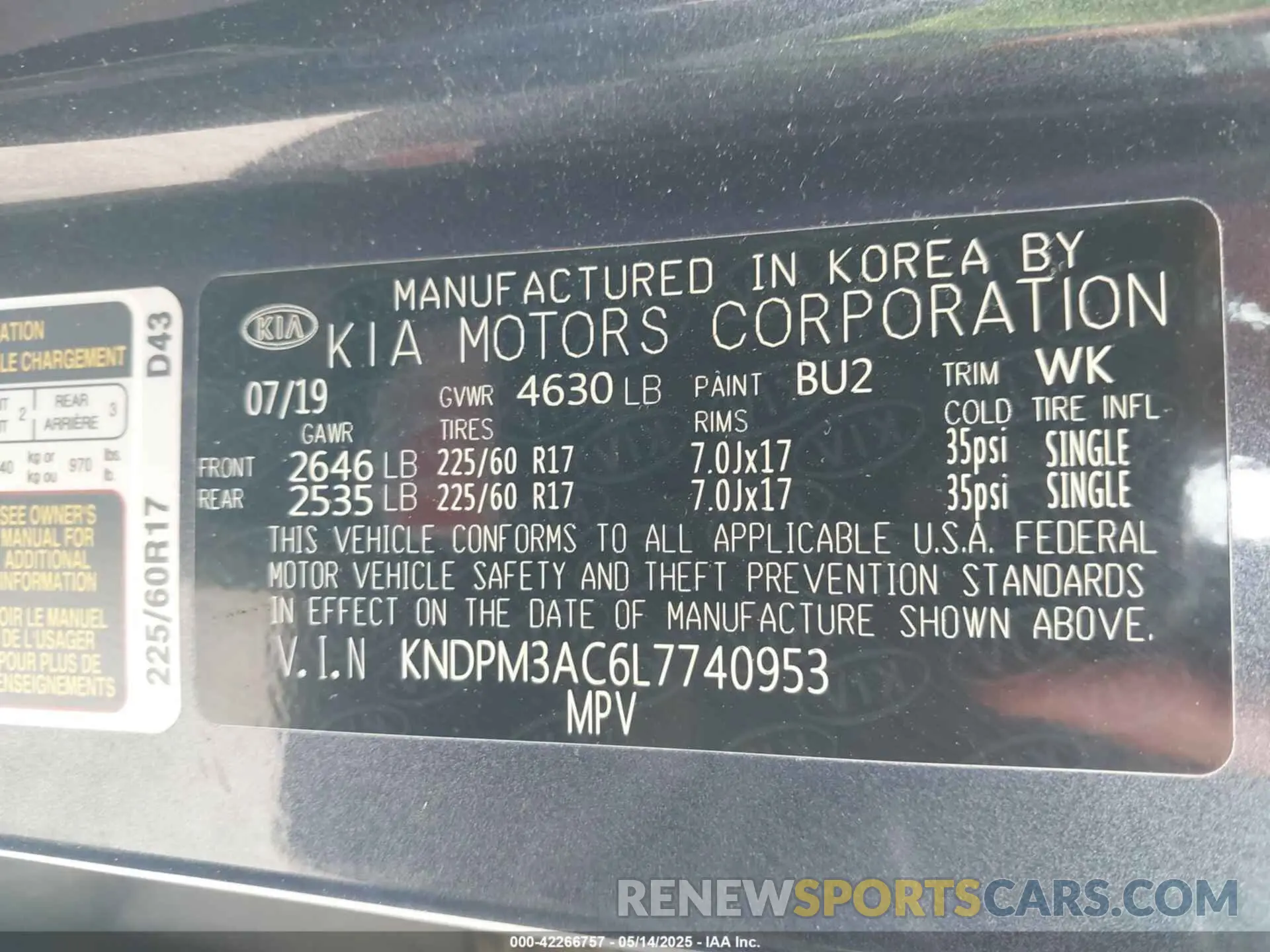 9 Photograph of a damaged car KNDPM3AC6L7740953 KIA SPORTAGE 2020