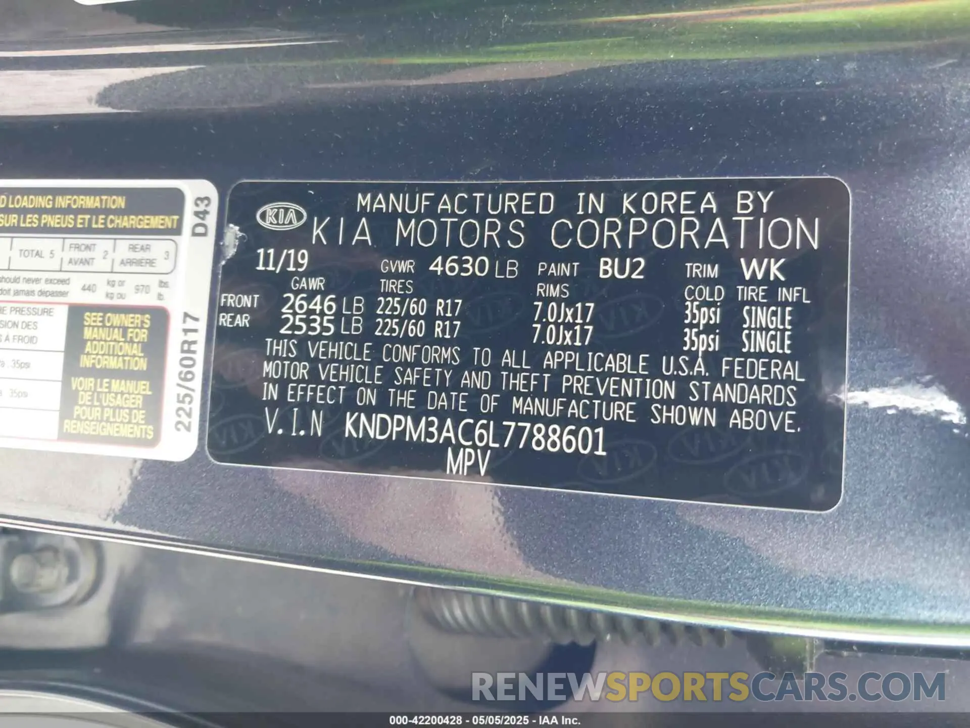 9 Photograph of a damaged car KNDPM3AC6L7788601 KIA SPORTAGE 2020
