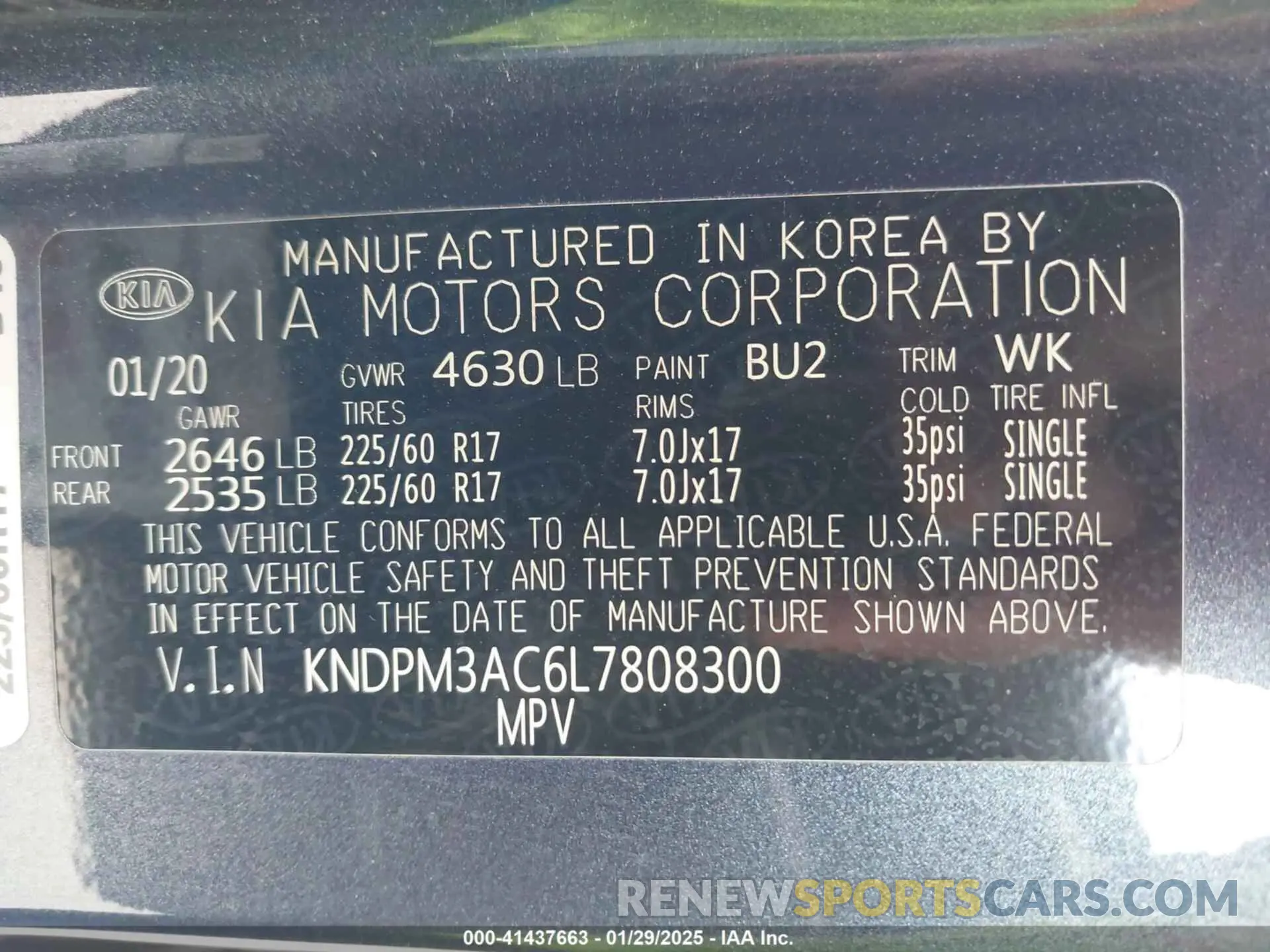 9 Photograph of a damaged car KNDPM3AC6L7808300 KIA SPORTAGE 2020