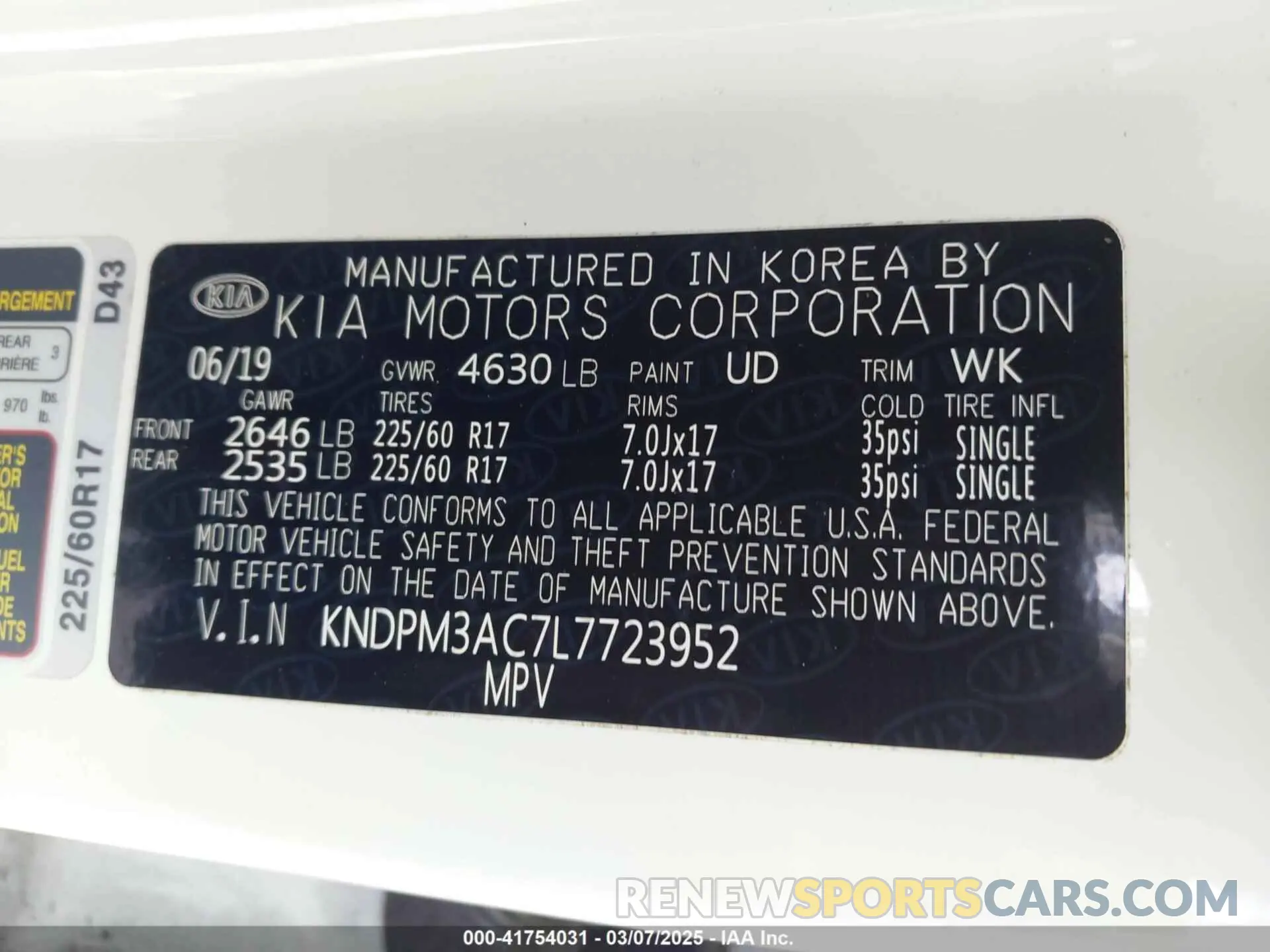 9 Photograph of a damaged car KNDPM3AC7L7723952 KIA SPORTAGE 2020