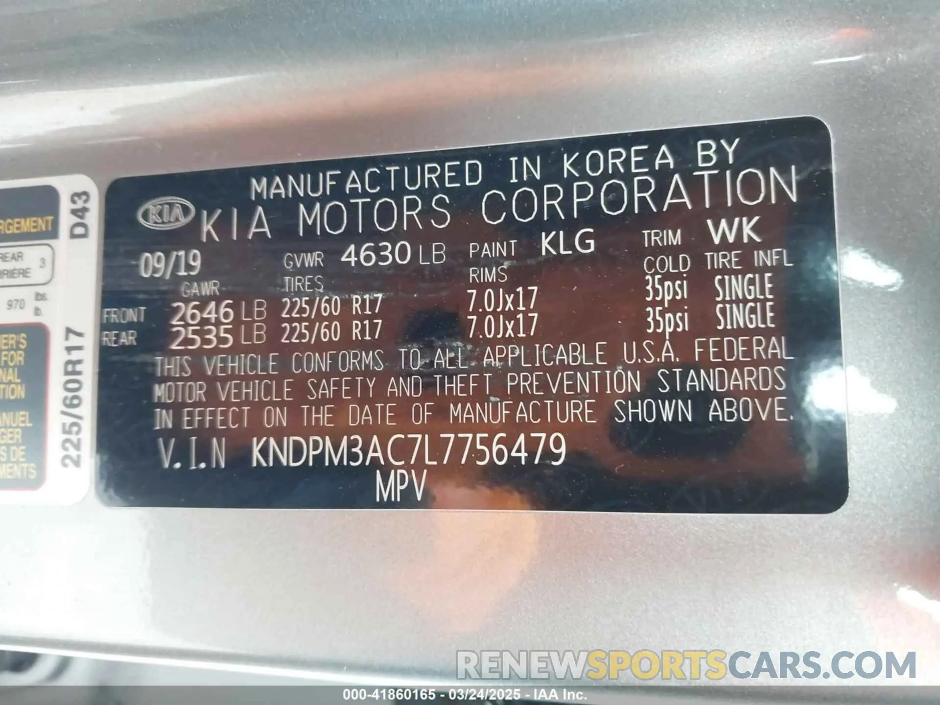 9 Photograph of a damaged car KNDPM3AC7L7756479 KIA SPORTAGE 2020