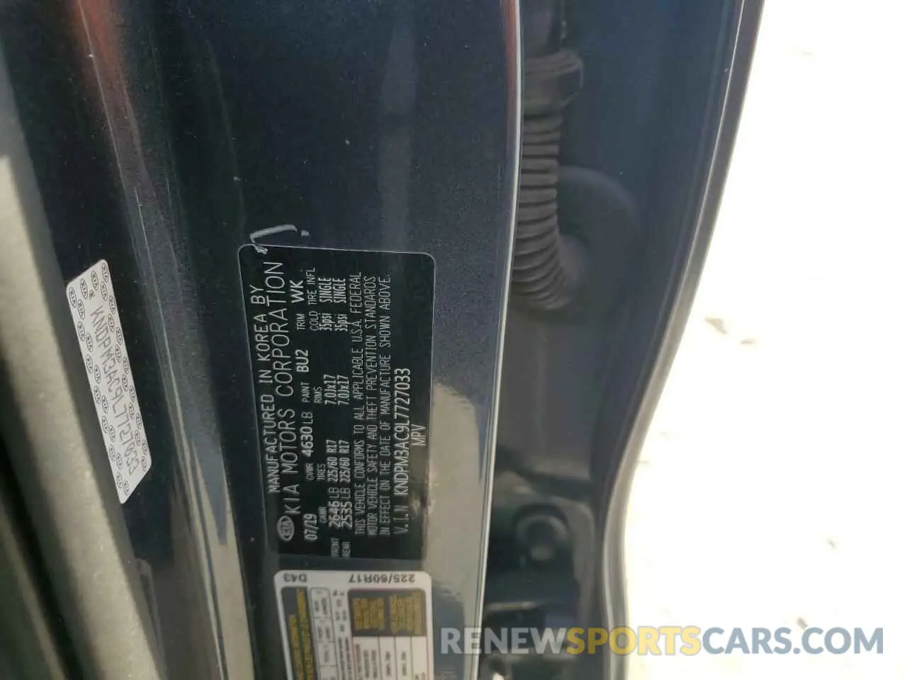 13 Photograph of a damaged car KNDPM3AC9L7727033 KIA SPORTAGE 2020
