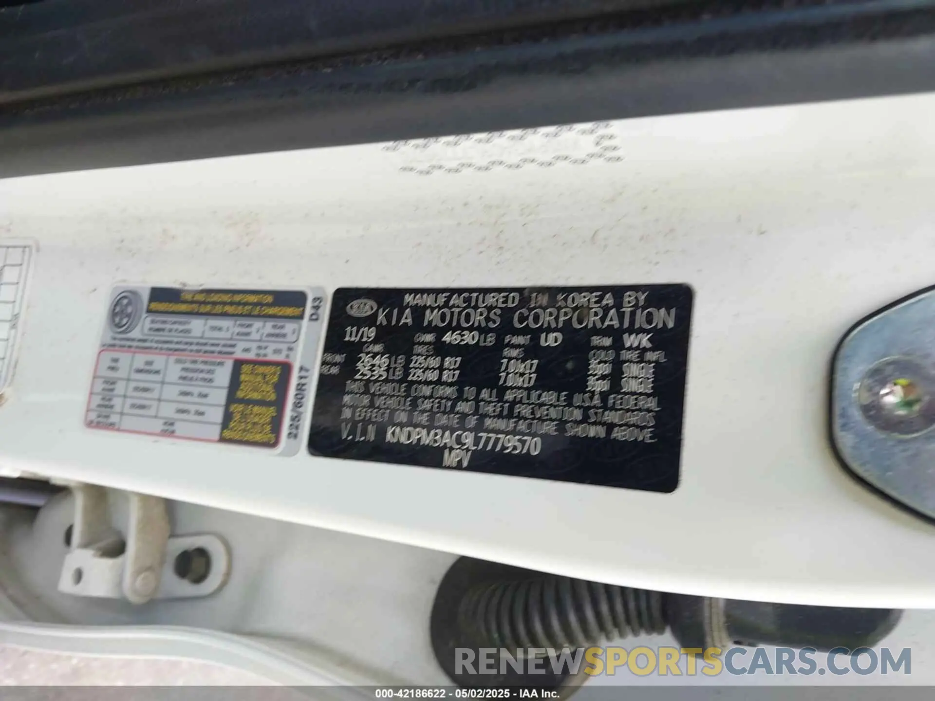9 Photograph of a damaged car KNDPM3AC9L7779570 KIA SPORTAGE 2020