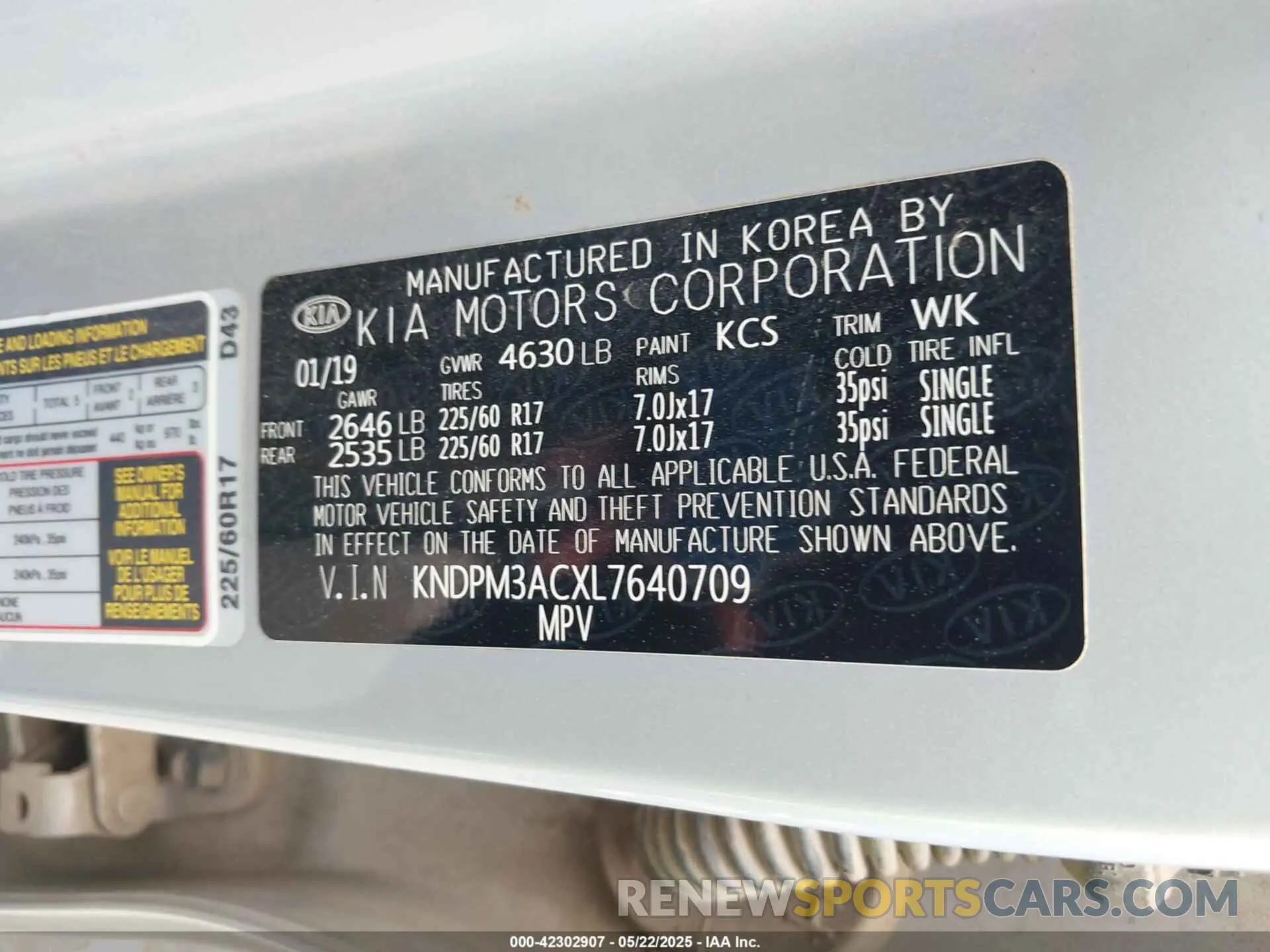 9 Photograph of a damaged car KNDPM3ACXL7640709 KIA SPORTAGE 2020