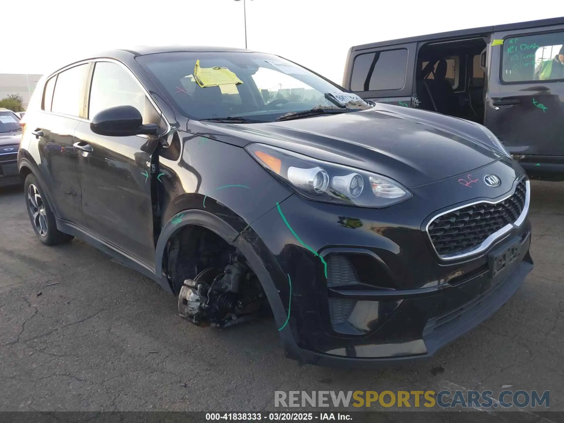 1 Photograph of a damaged car KNDPM3ACXL7651581 KIA SPORTAGE 2020
