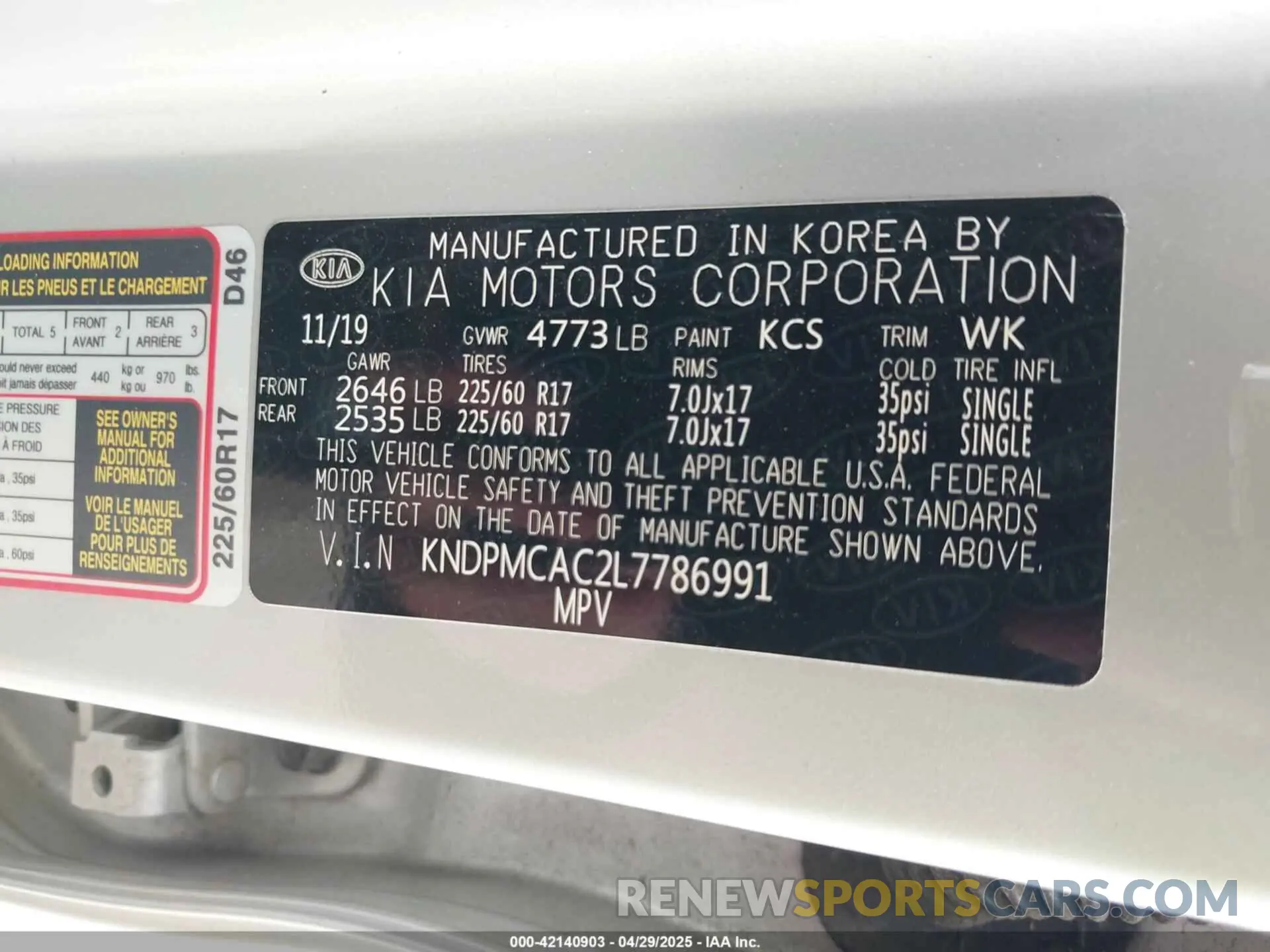 9 Photograph of a damaged car KNDPMCAC2L7786991 KIA SPORTAGE 2020