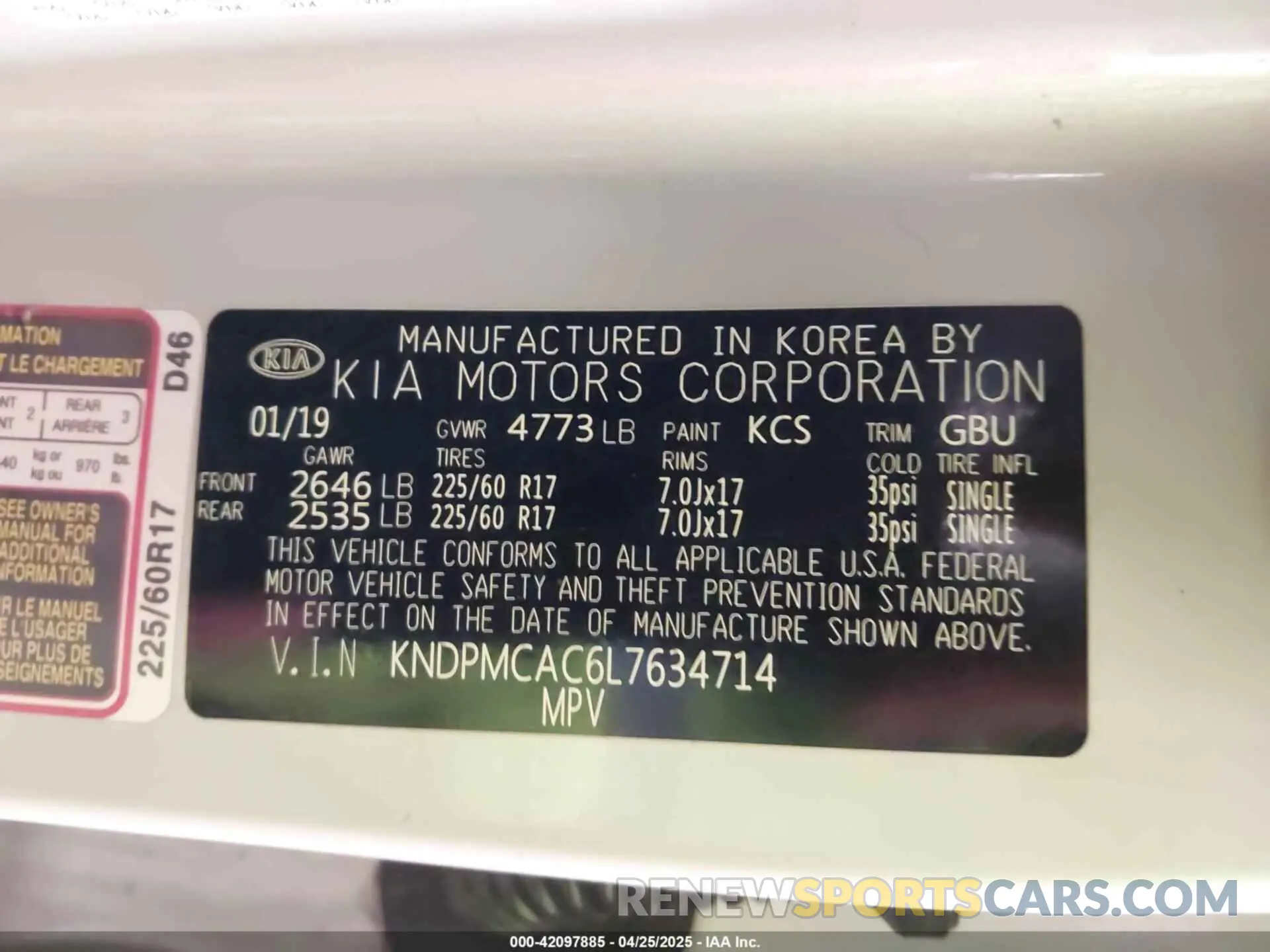 9 Photograph of a damaged car KNDPMCAC6L7634714 KIA SPORTAGE 2020