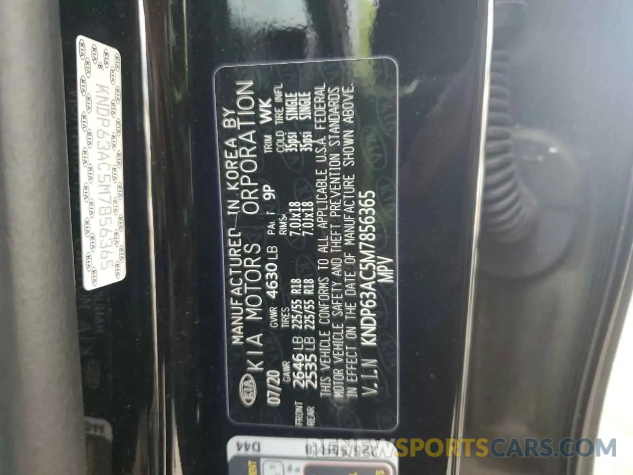 12 Photograph of a damaged car KNDP63AC5M7856365 KIA SPORTAGE 2021