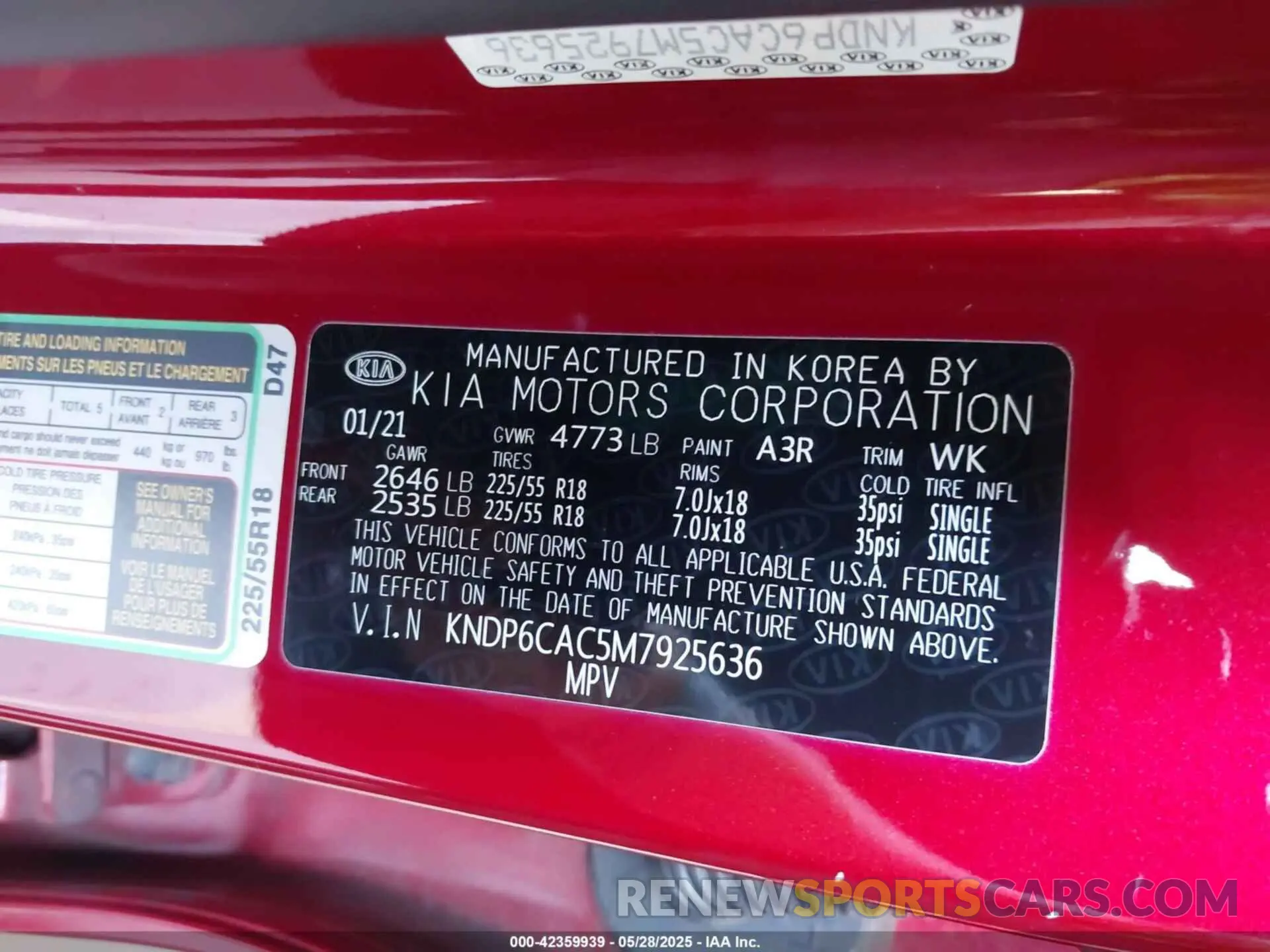 9 Photograph of a damaged car KNDP6CAC5M7925636 KIA SPORTAGE 2021