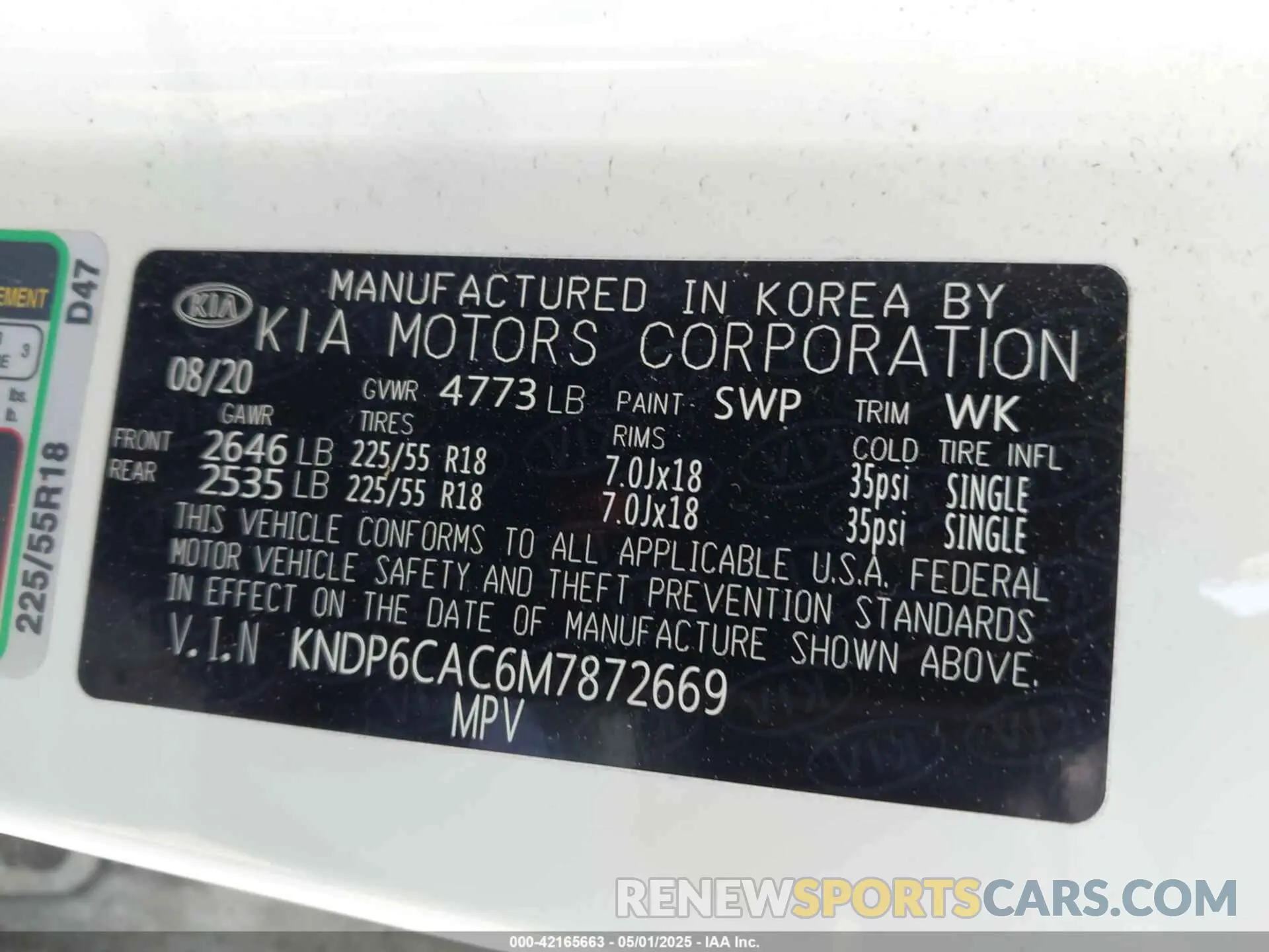 9 Photograph of a damaged car KNDP6CAC6M7872669 KIA SPORTAGE 2021