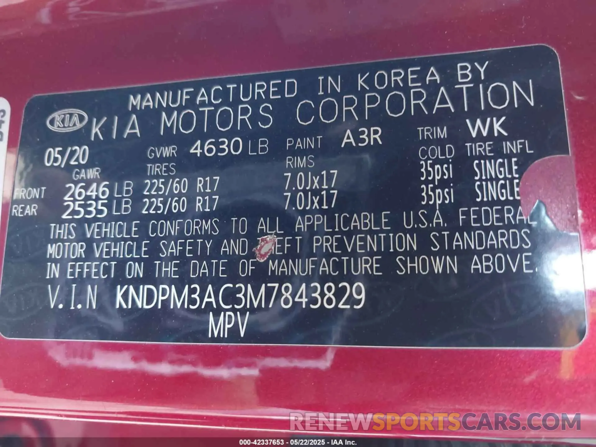 9 Photograph of a damaged car KNDPM3AC3M7843829 KIA SPORTAGE 2021