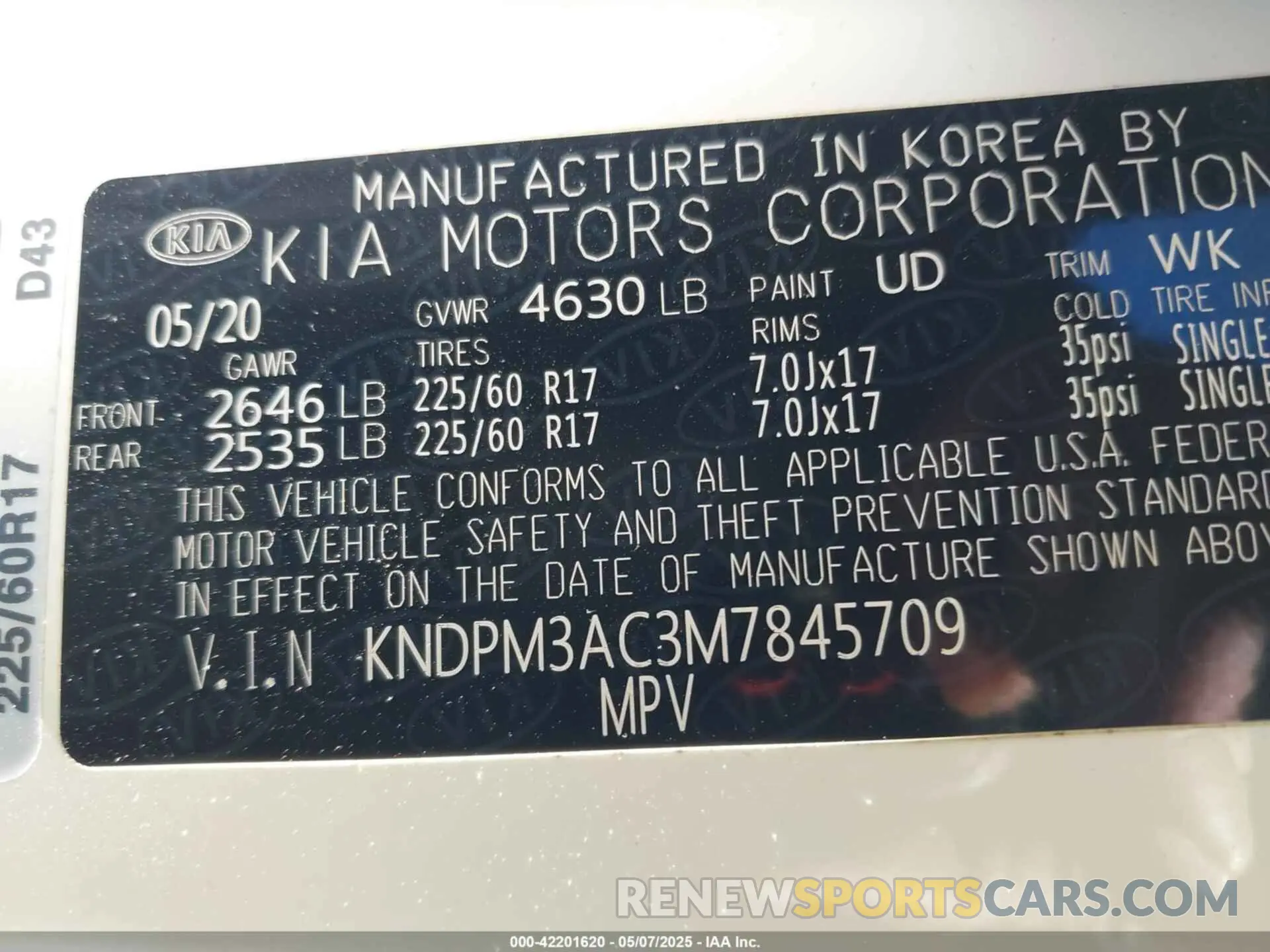 9 Photograph of a damaged car KNDPM3AC3M7845709 KIA SPORTAGE 2021