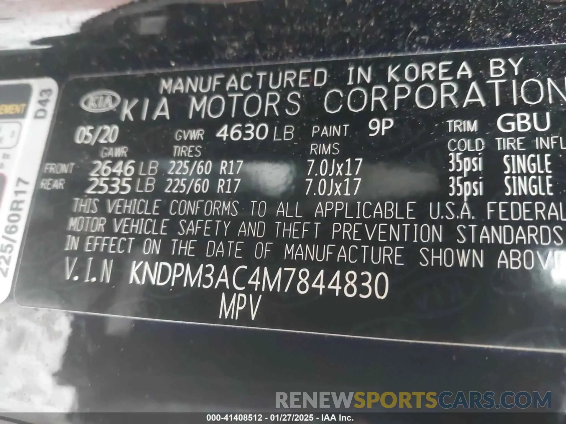 9 Photograph of a damaged car KNDPM3AC4M7844830 KIA SPORTAGE 2021