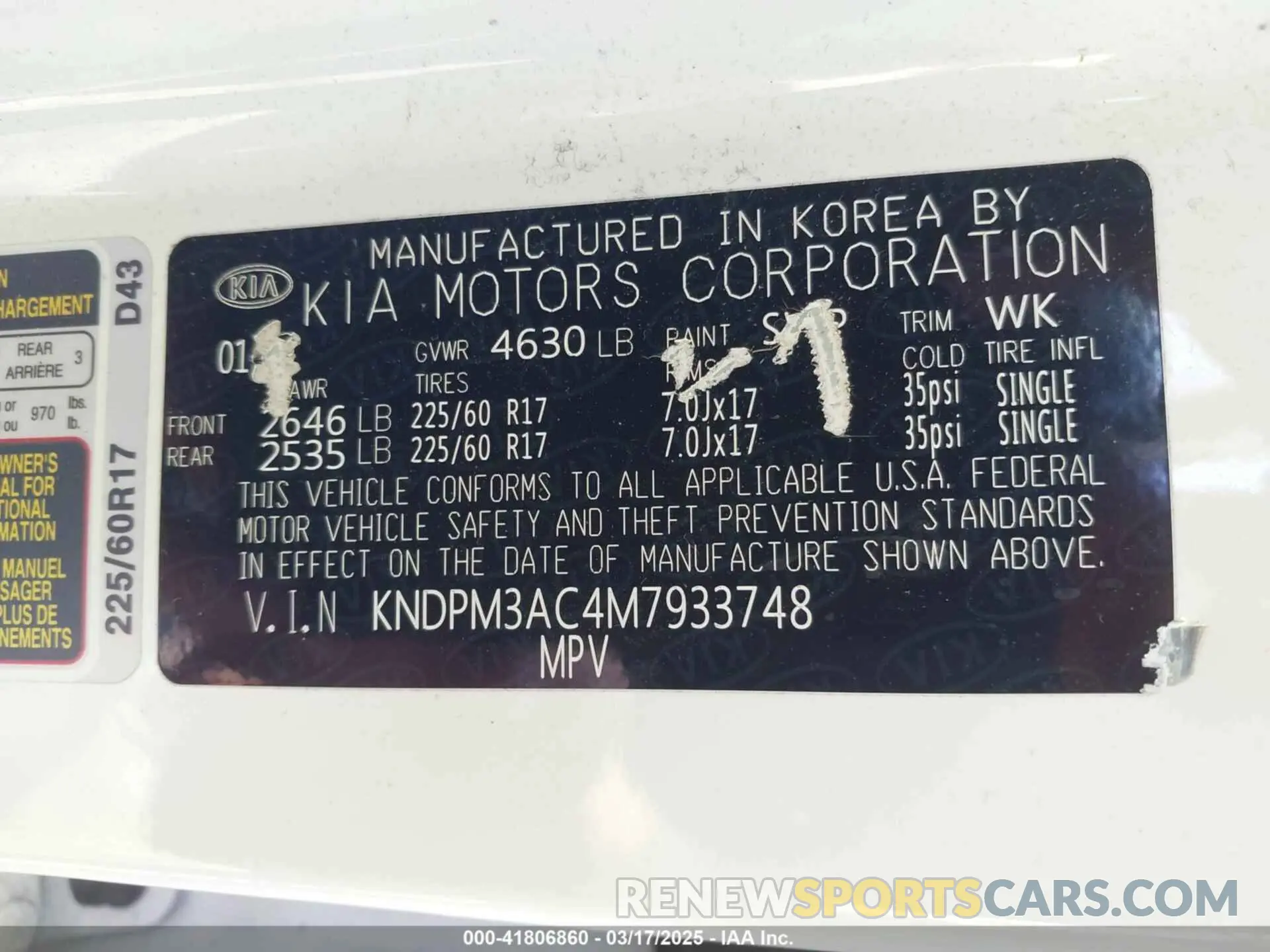 9 Photograph of a damaged car KNDPM3AC4M7933748 KIA SPORTAGE 2021