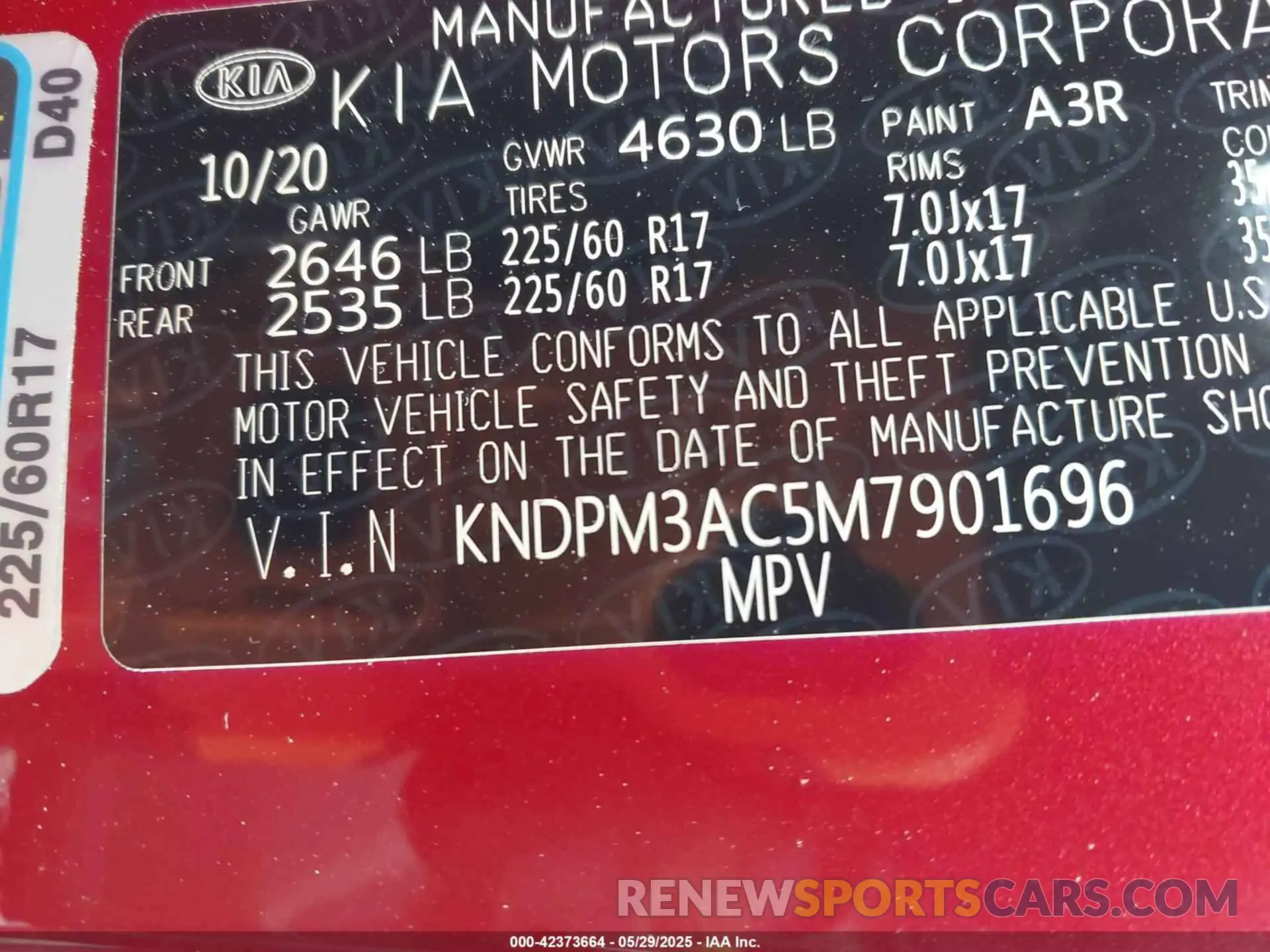 9 Photograph of a damaged car KNDPM3AC5M7901696 KIA SPORTAGE 2021