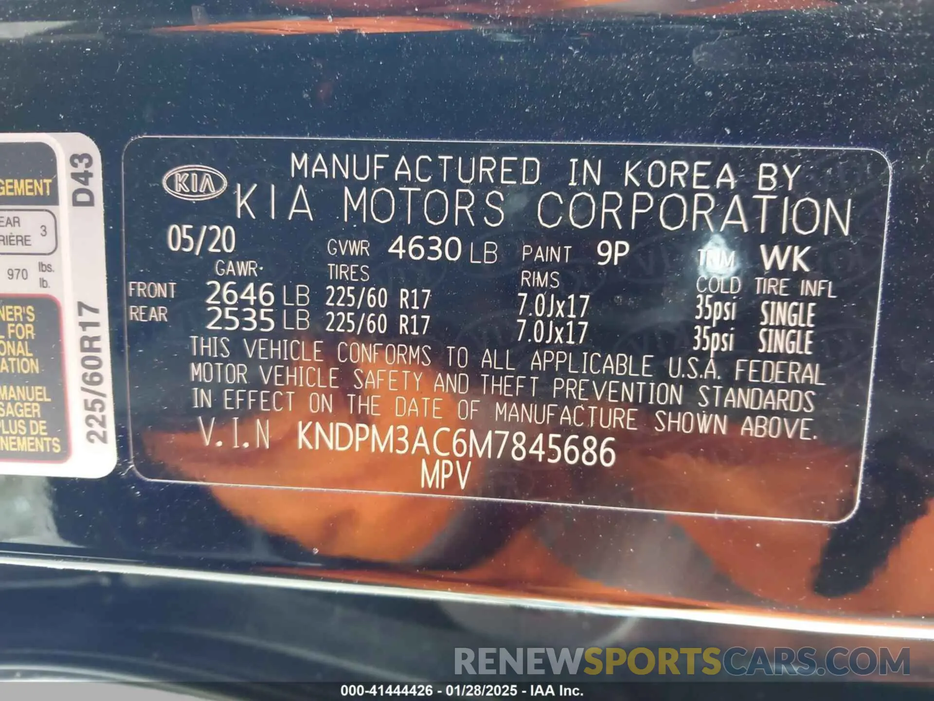 9 Photograph of a damaged car KNDPM3AC6M7845686 KIA SPORTAGE 2021